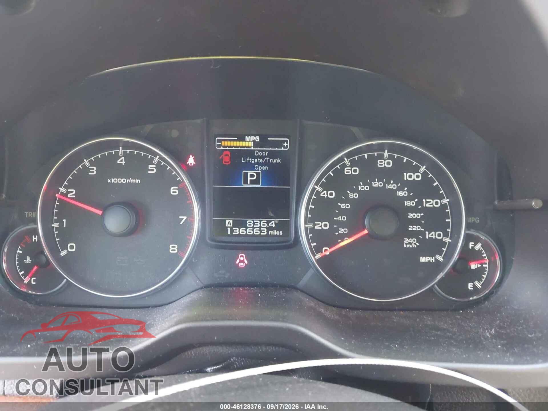 SUBARU OUTBACK 2014 - 4S4BRBLC4E3328121