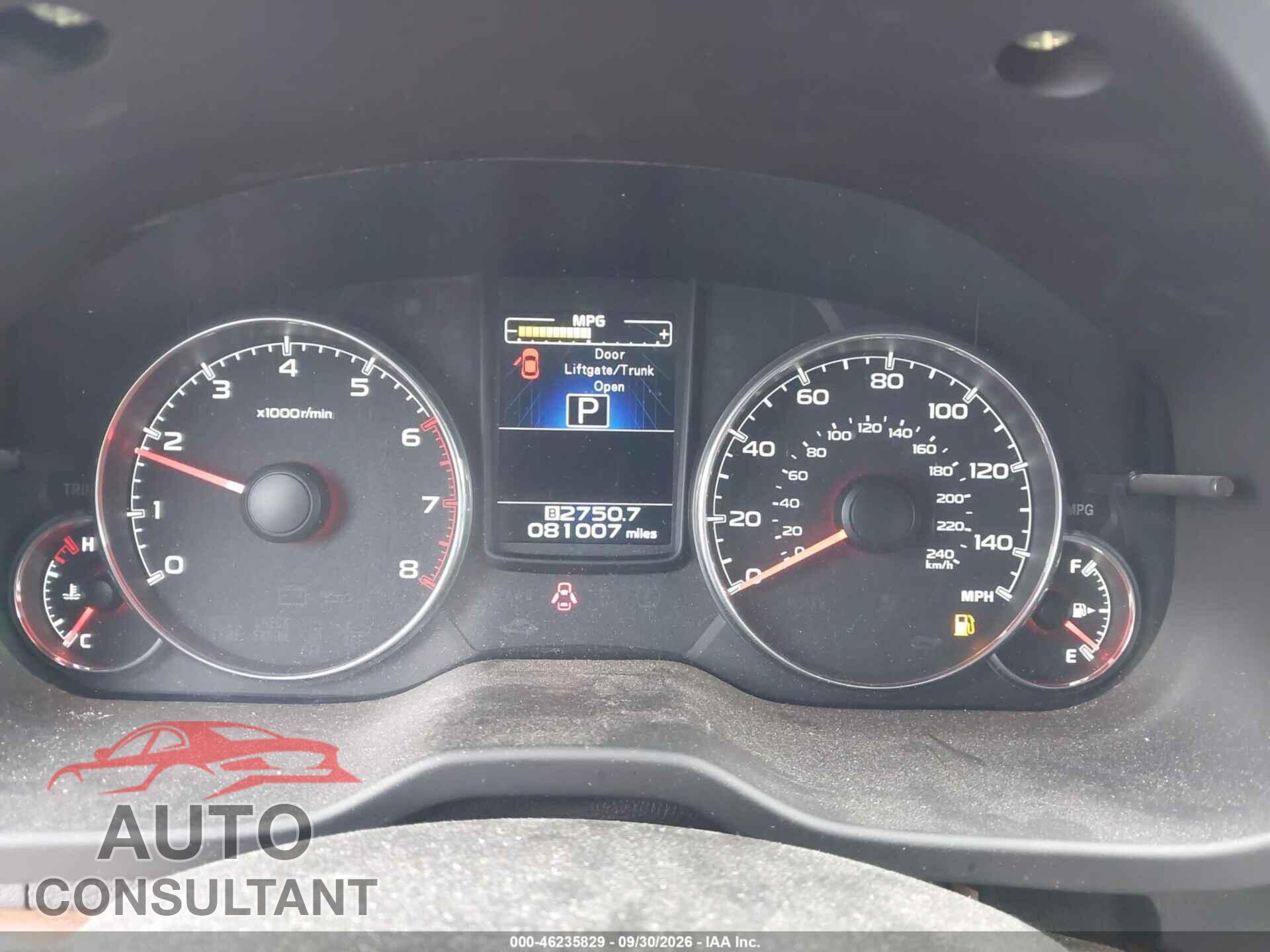 SUBARU OUTBACK 2013 - 4S4BRBLC9D3250594