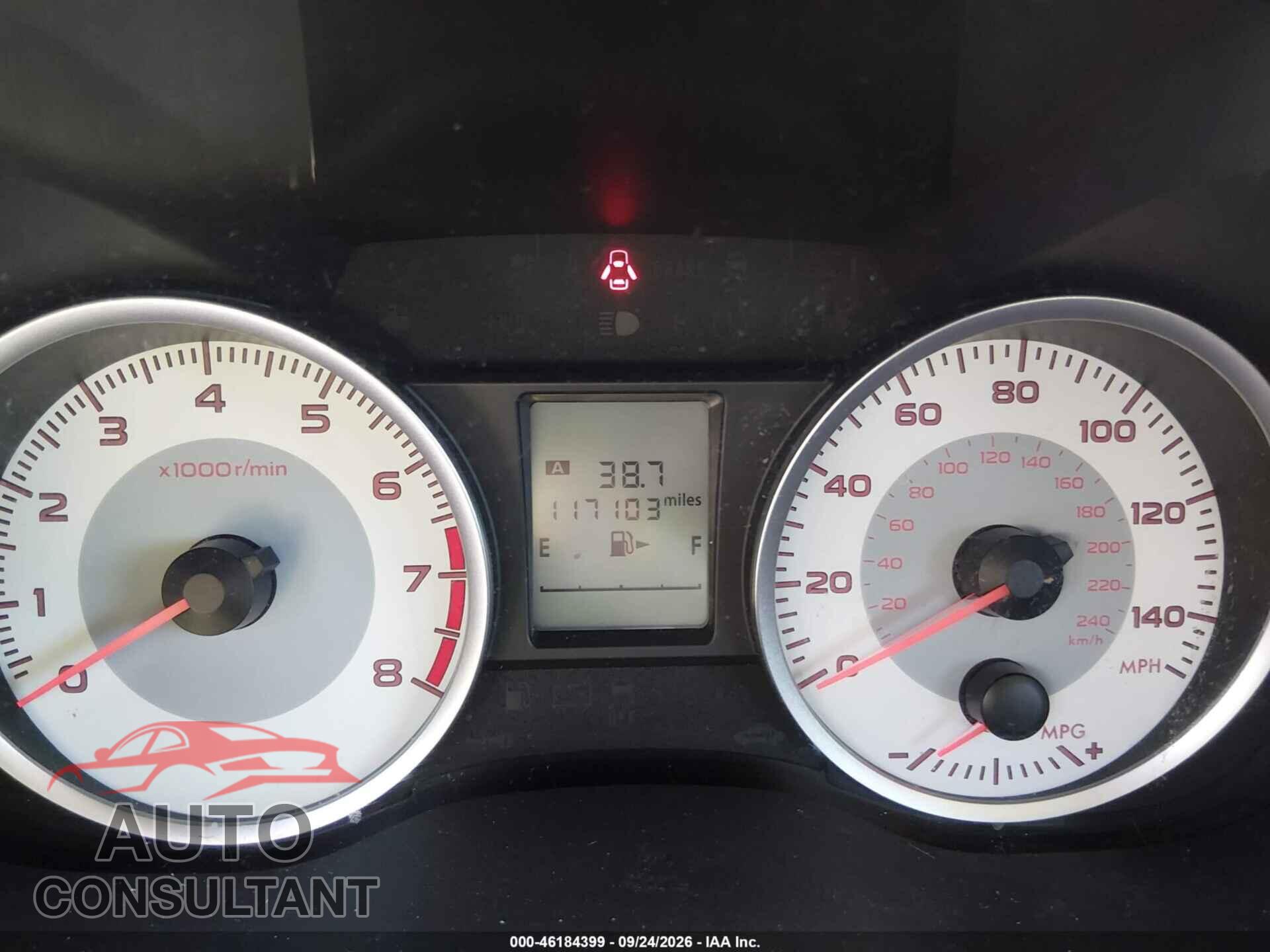 SUBARU IMPREZA 2013 - JF1GJAC64DH007743