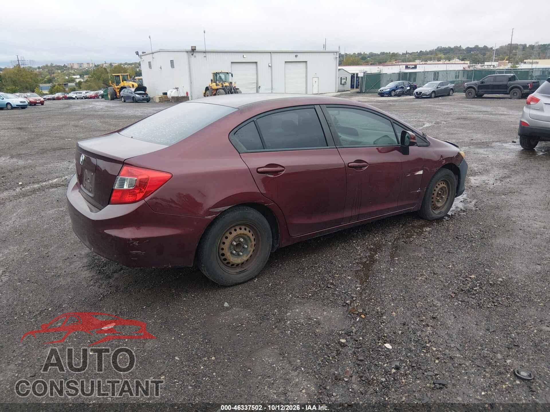 HONDA CIVIC 2012 - 19XFB2F55CE380791