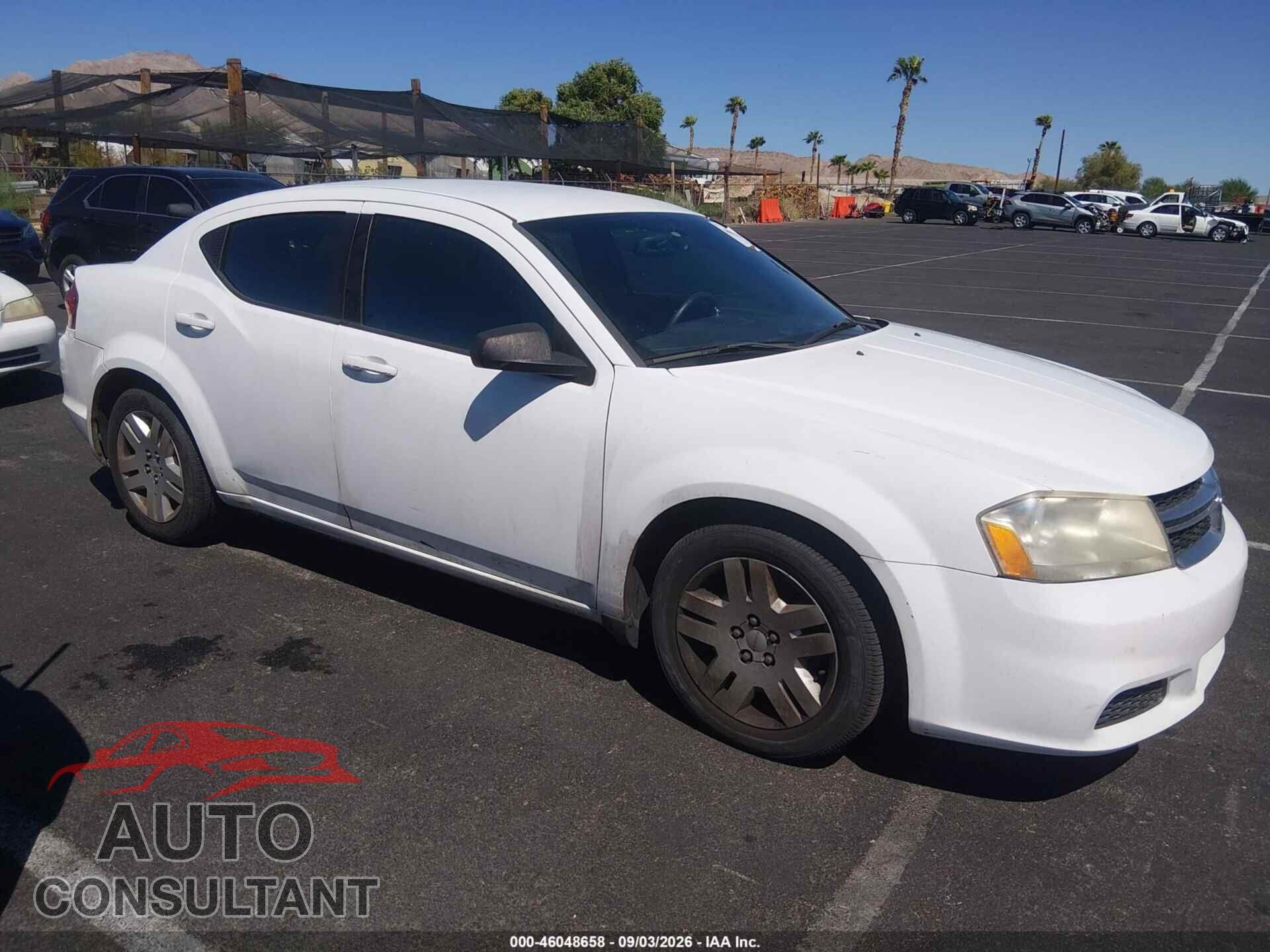 DODGE AVENGER 2013 - 1C3CDZAB7DN544708