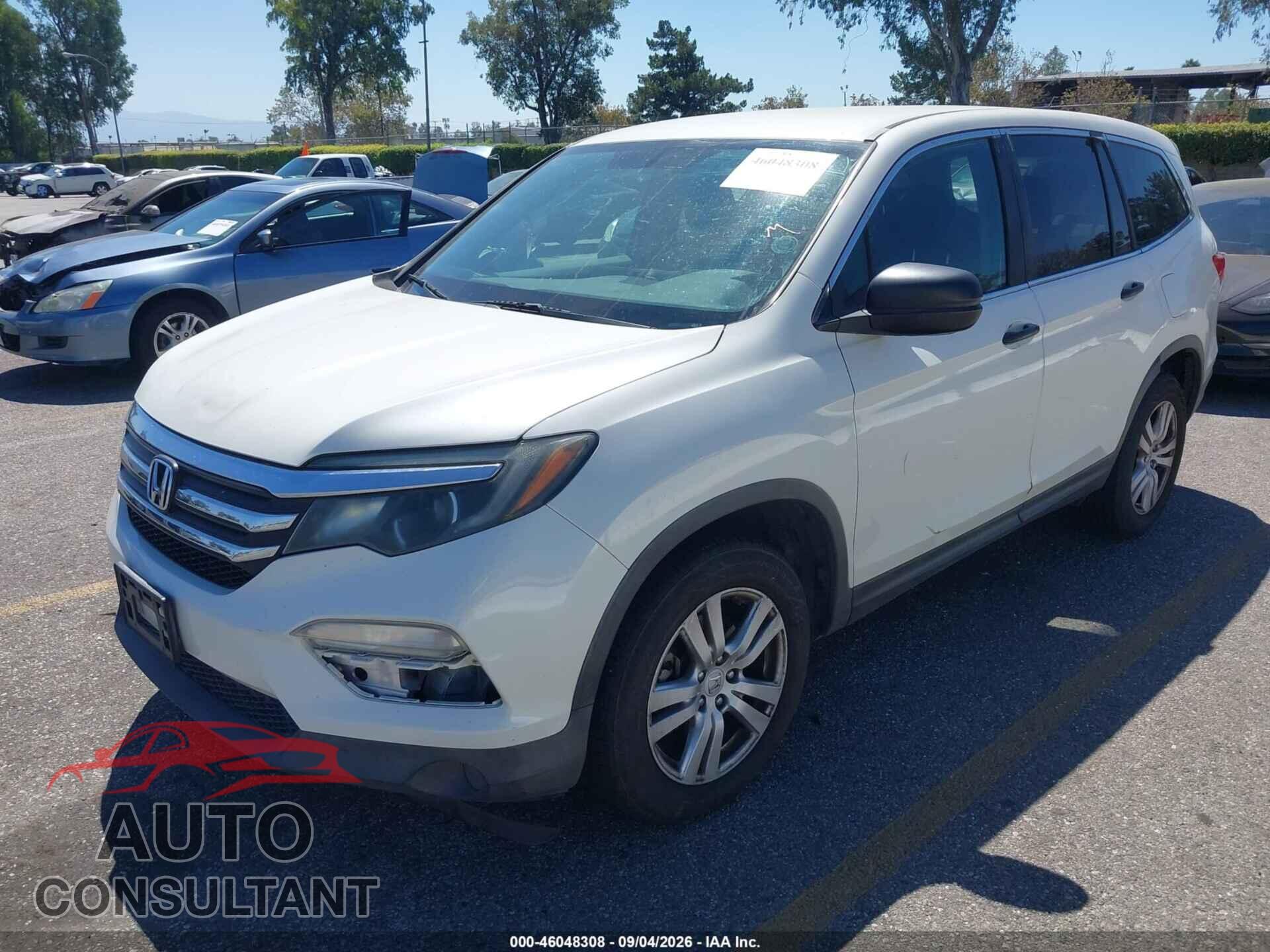 HONDA PILOT 2016 - 5FNYF5H17GB037067