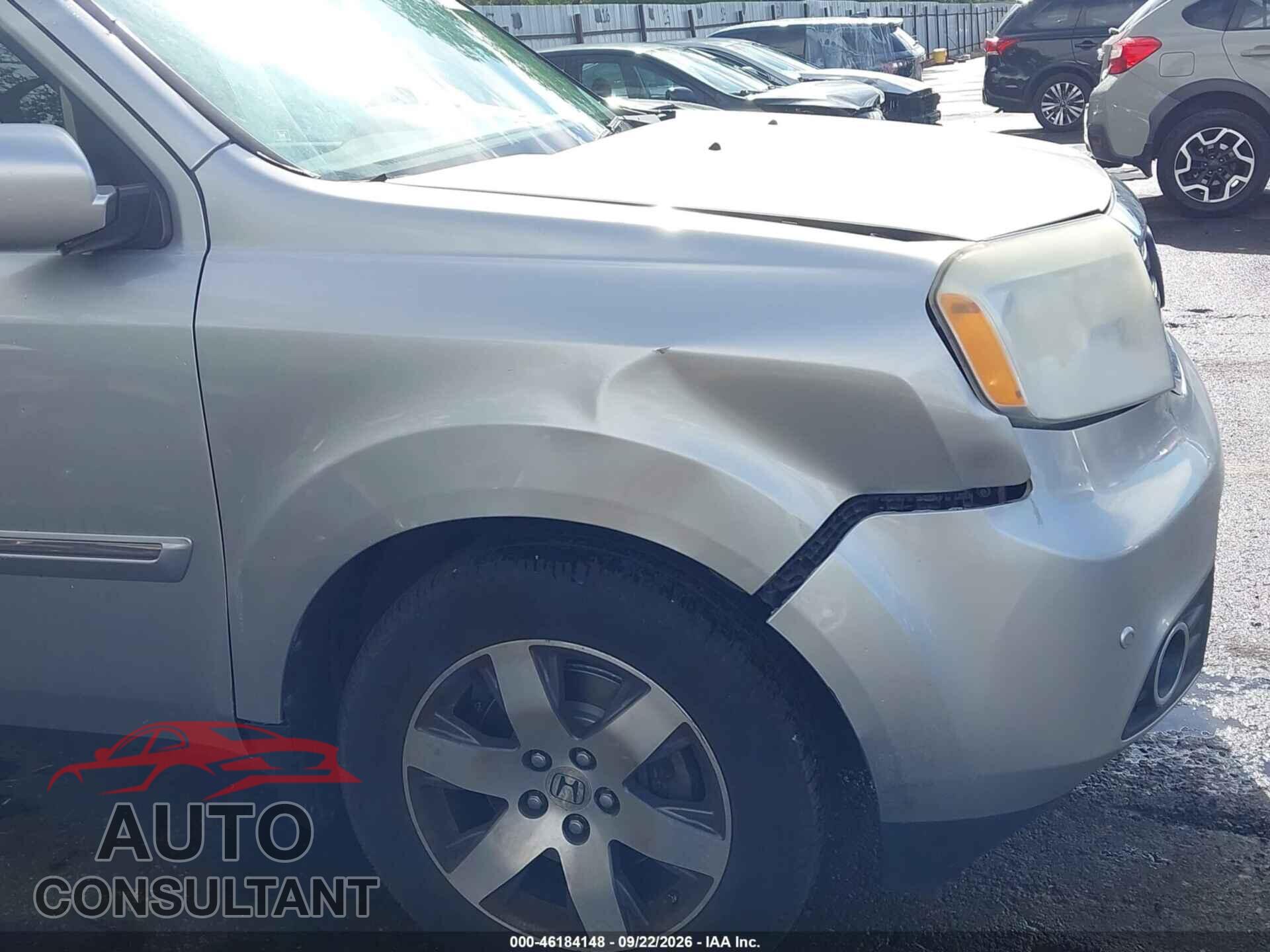 HONDA PILOT 2012 - 5FNYF4H90CB031685