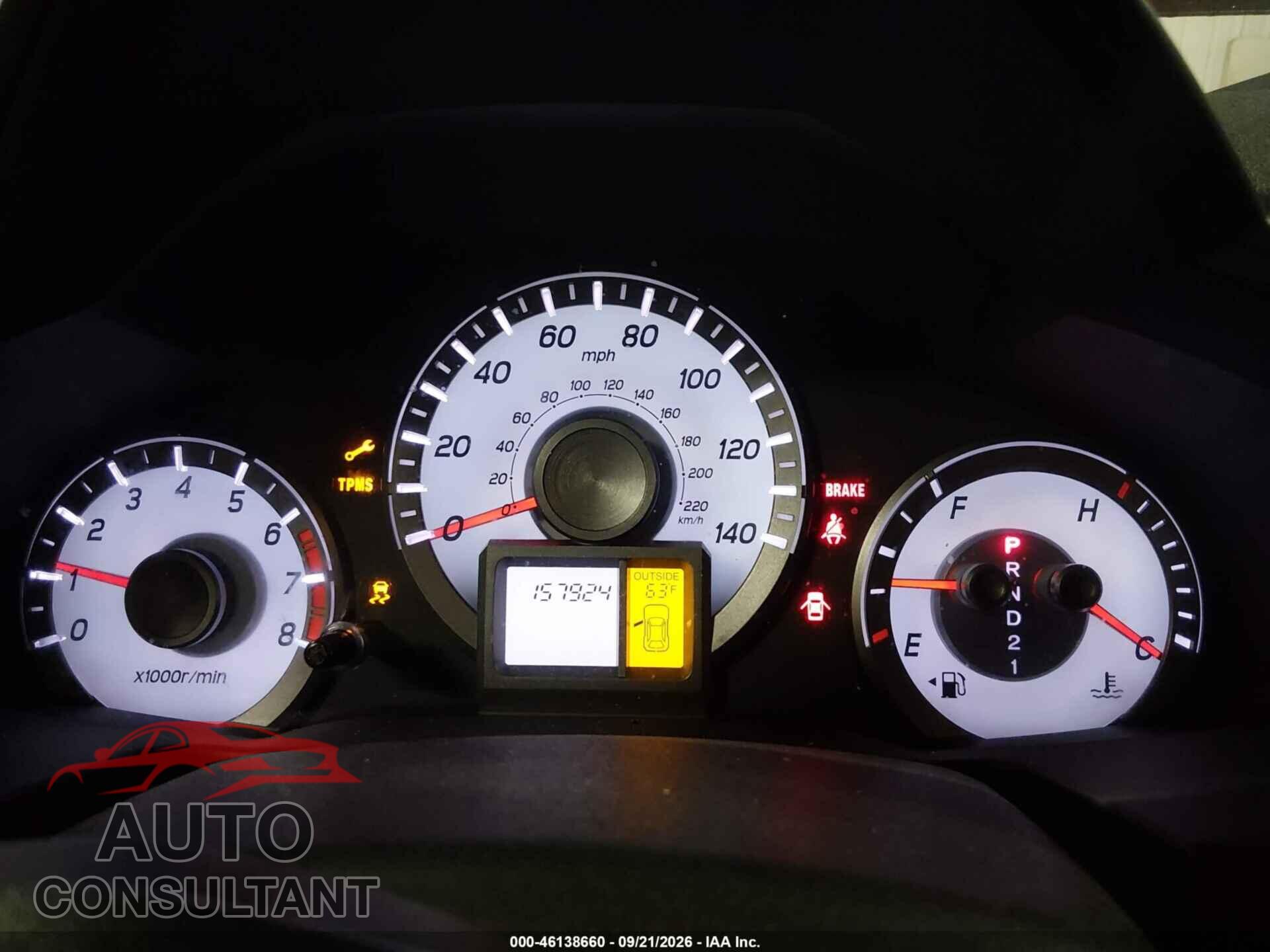 HONDA PILOT 2012 - 5FNYF4H51CB029389