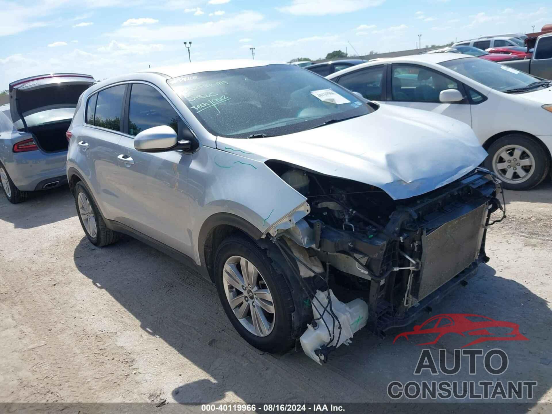 KIA SPORTAGE 2019 - KNDPM3AC8K7593369