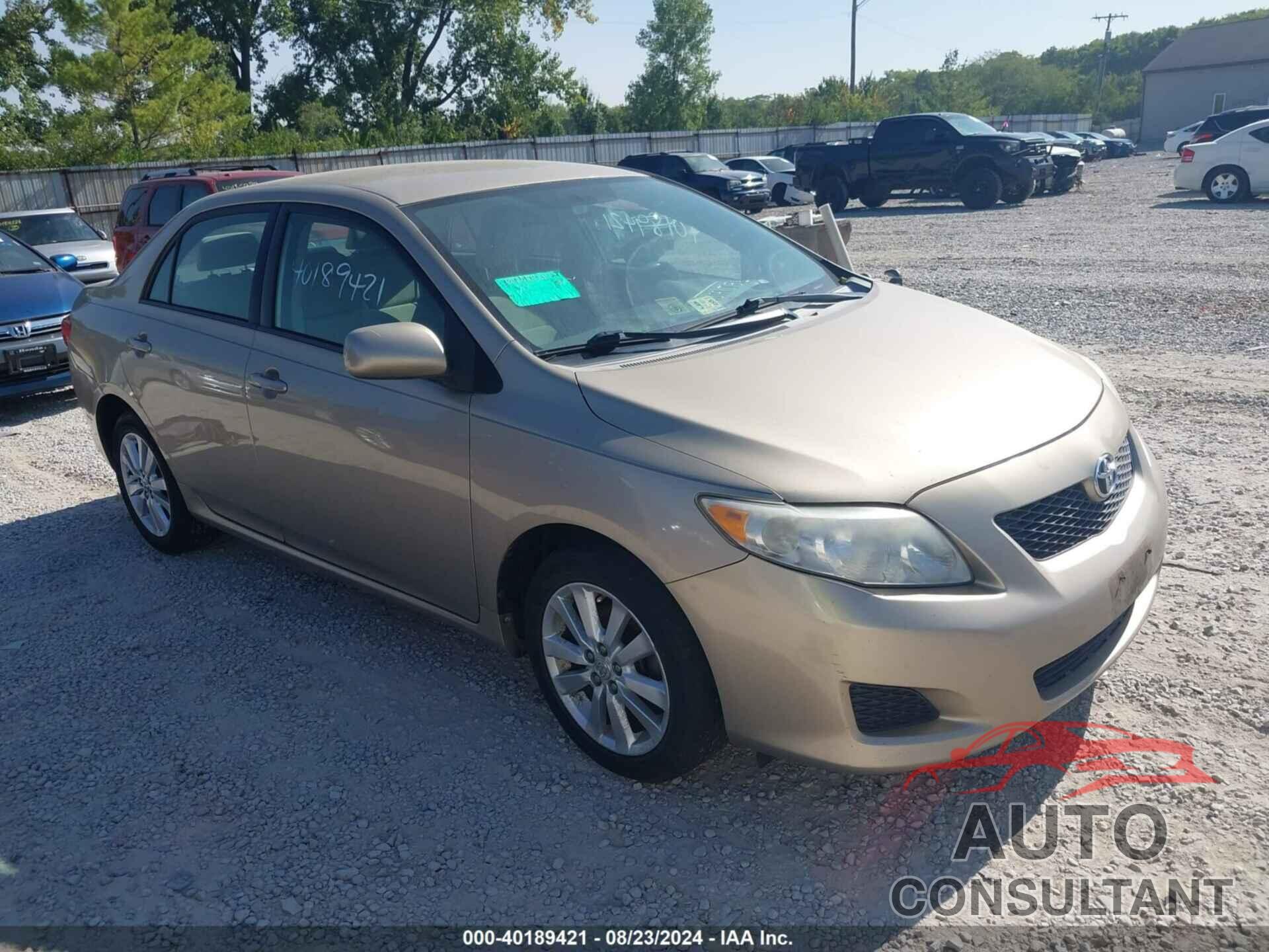 TOYOTA COROLLA 2009 - 1NXBU40EX9Z072437