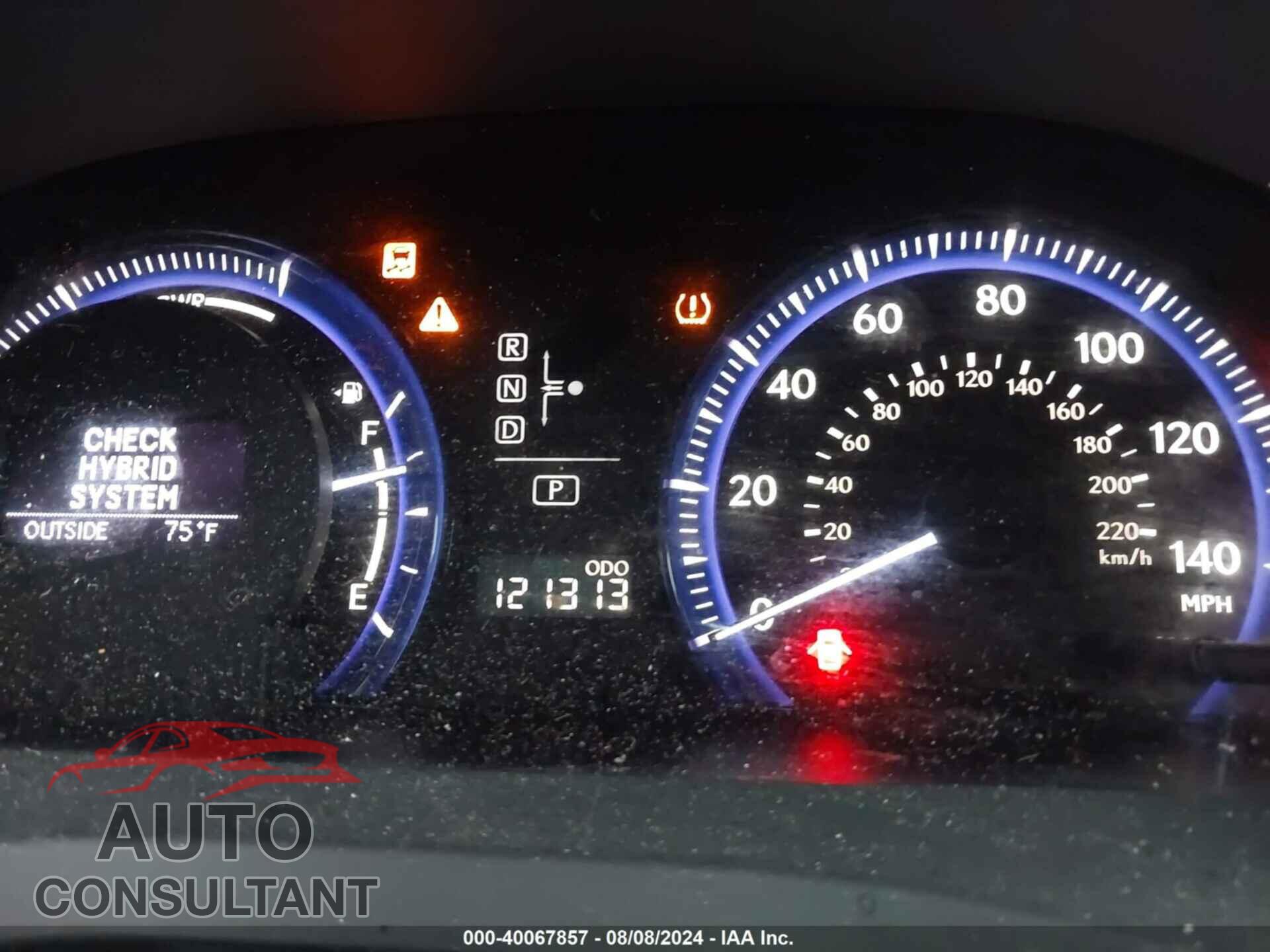 LEXUS HS 250H 2010 - JTHBB1BA8A2014134