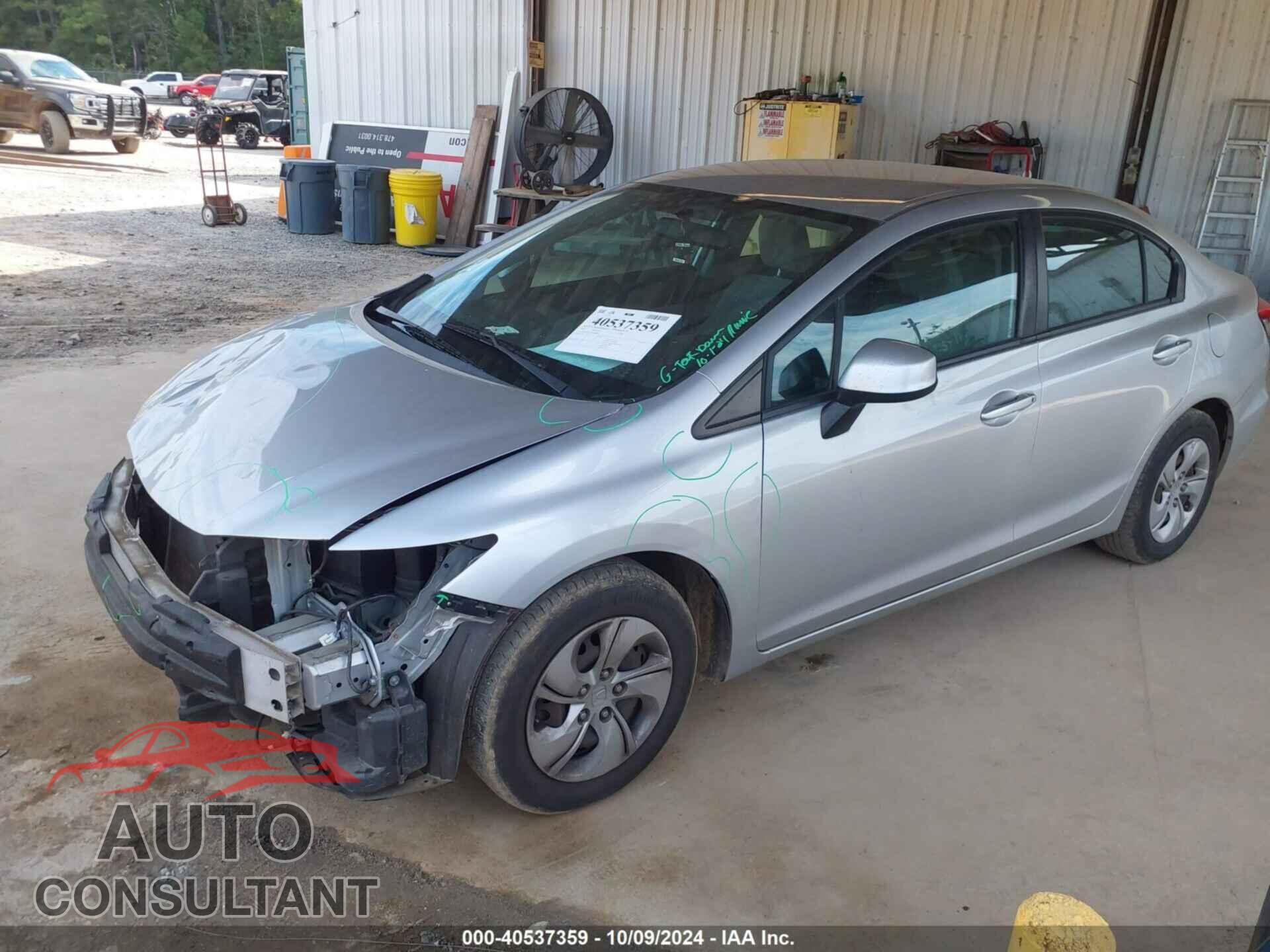 HONDA CIVIC 2013 - 19XFB2F55DE280689