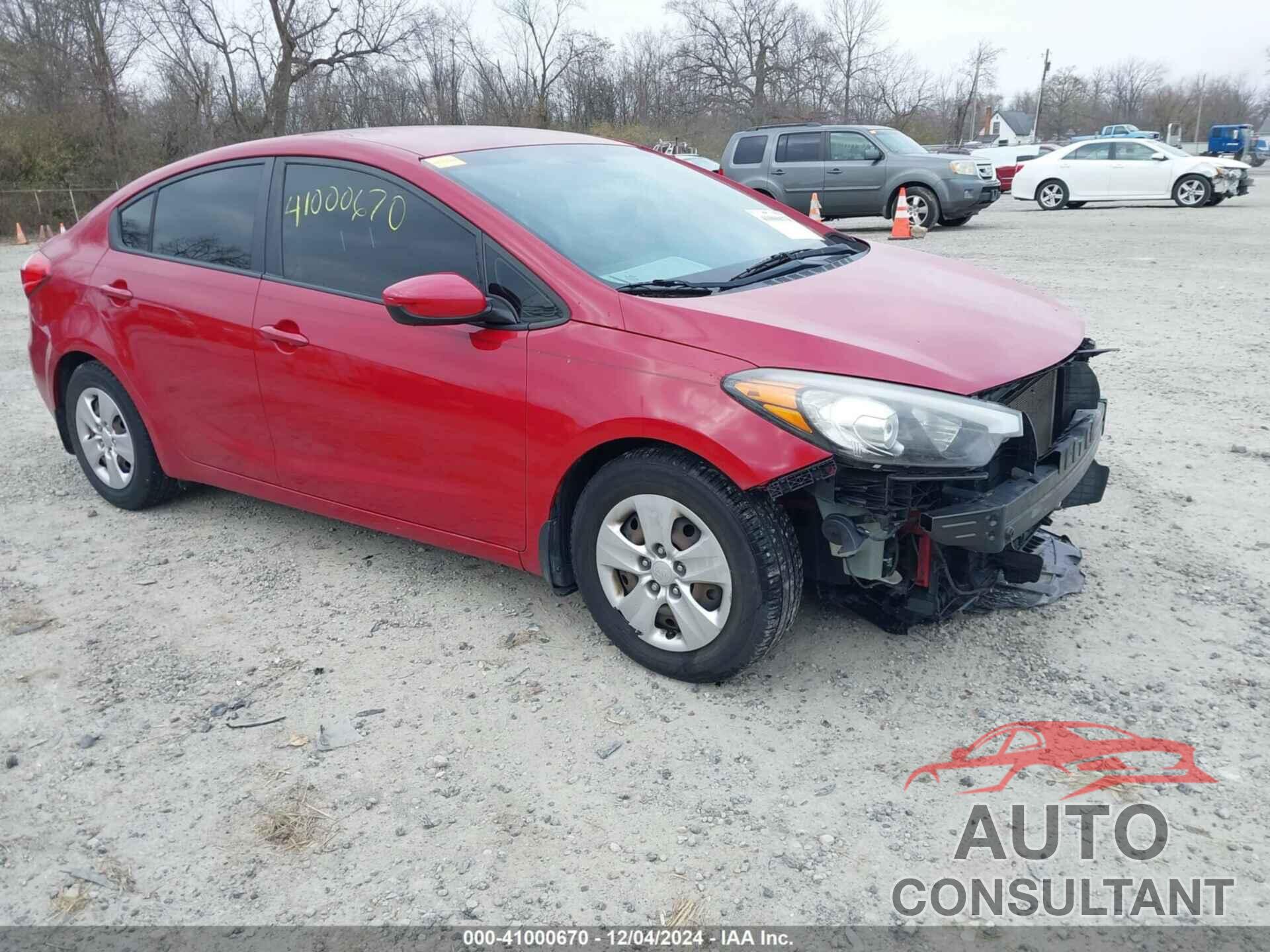 KIA FORTE 2016 - KNAFK4A60G5610862