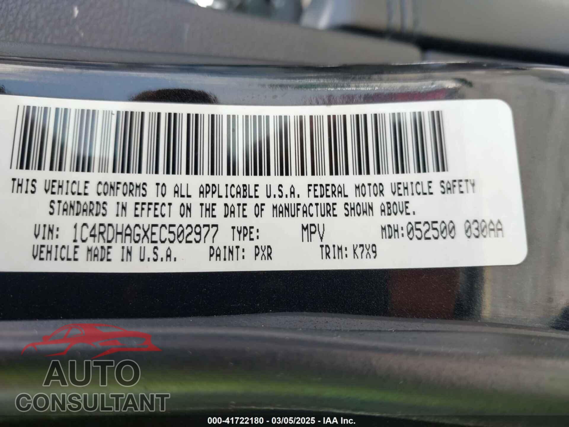 DODGE DURANGO 2014 - 1C4RDHAGXEC502977