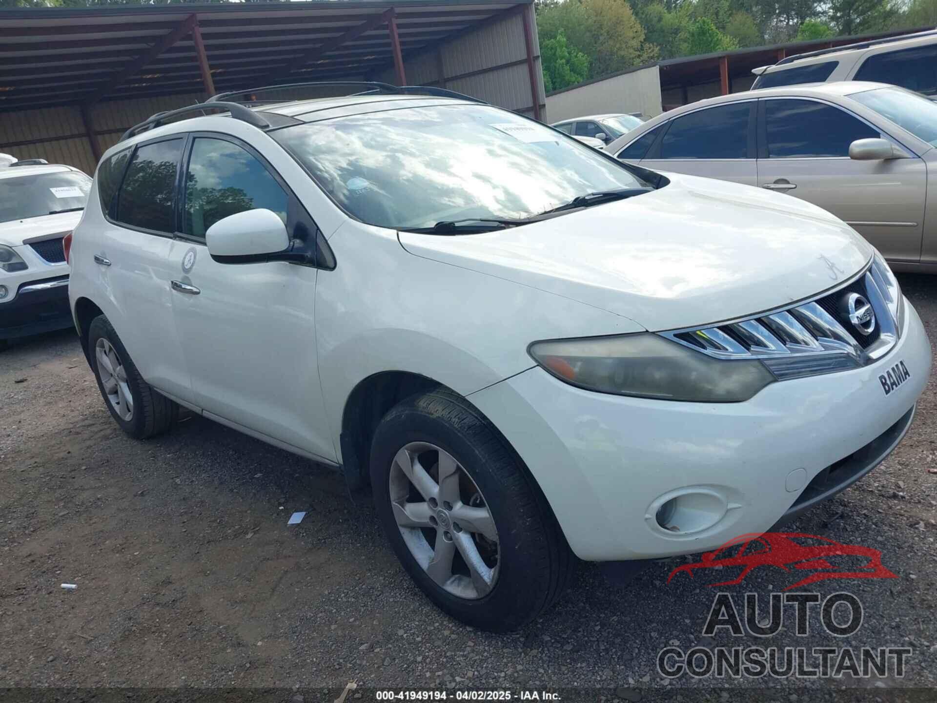 NISSAN MURANO 2010 - JN8AZ1MU9AW004001