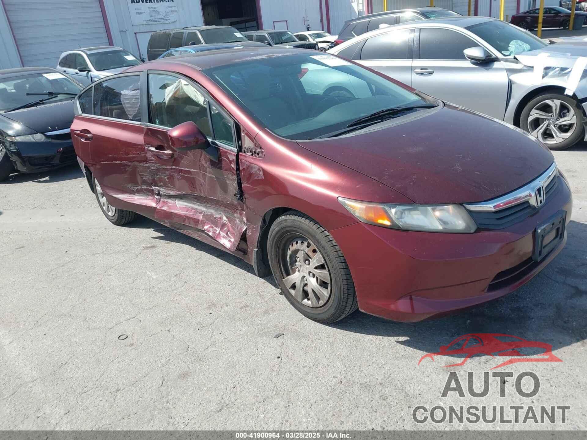 HONDA CIVIC 2012 - 19XFB2F56CE344334