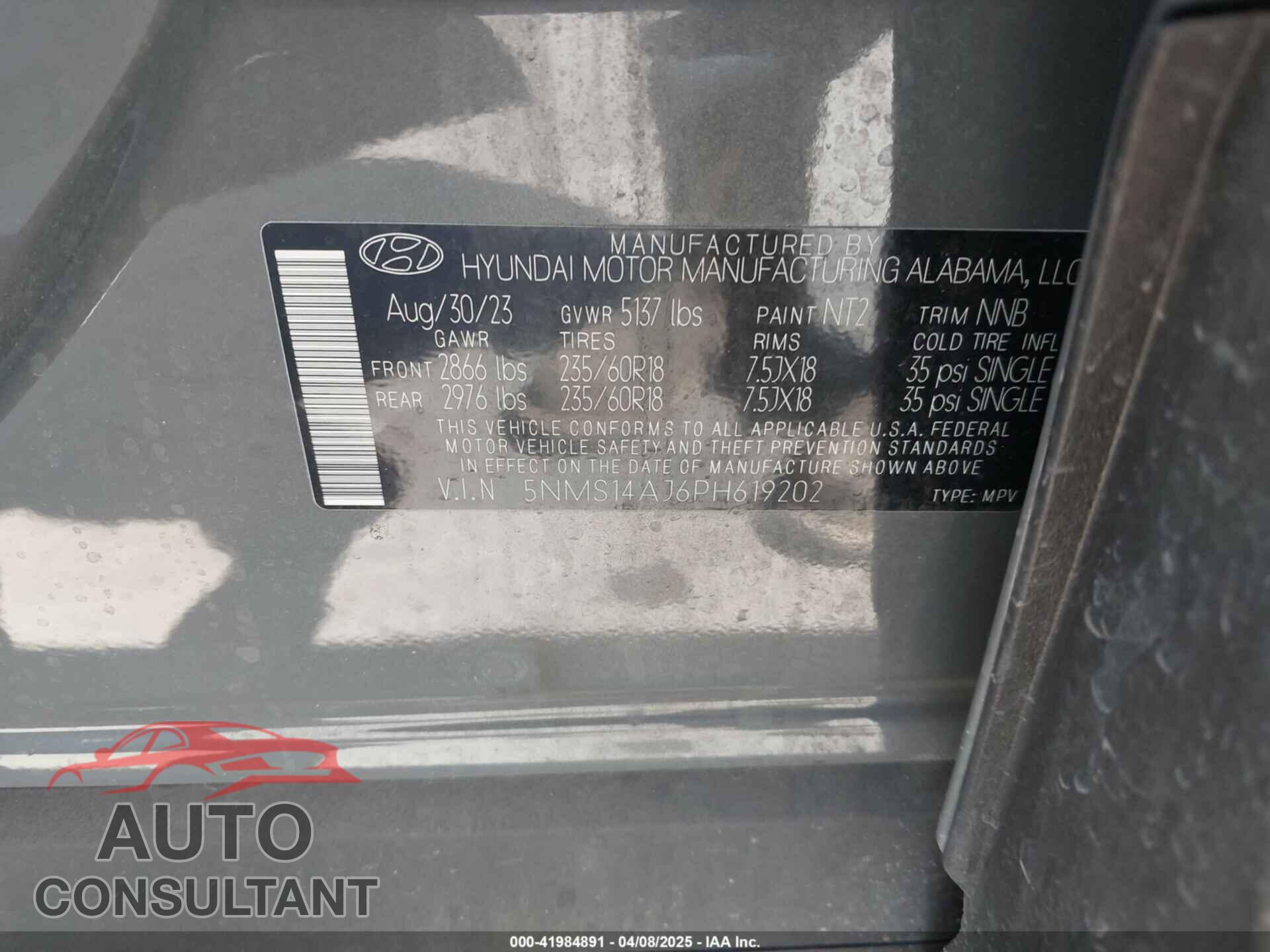 HYUNDAI SANTA FE 2023 - 5NMS14AJ6PH619202