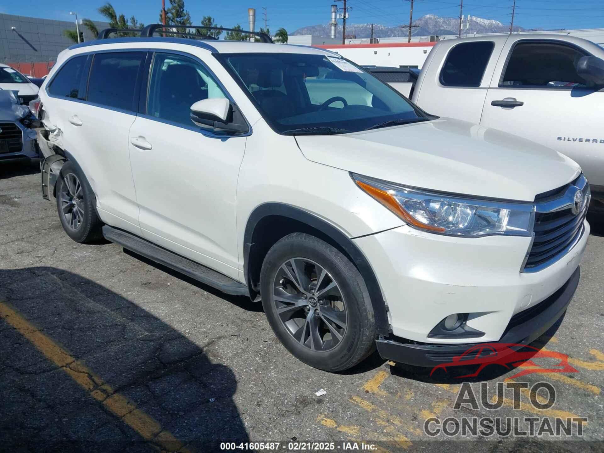 TOYOTA HIGHLANDER 2016 - 5TDKKRFH1GS151201