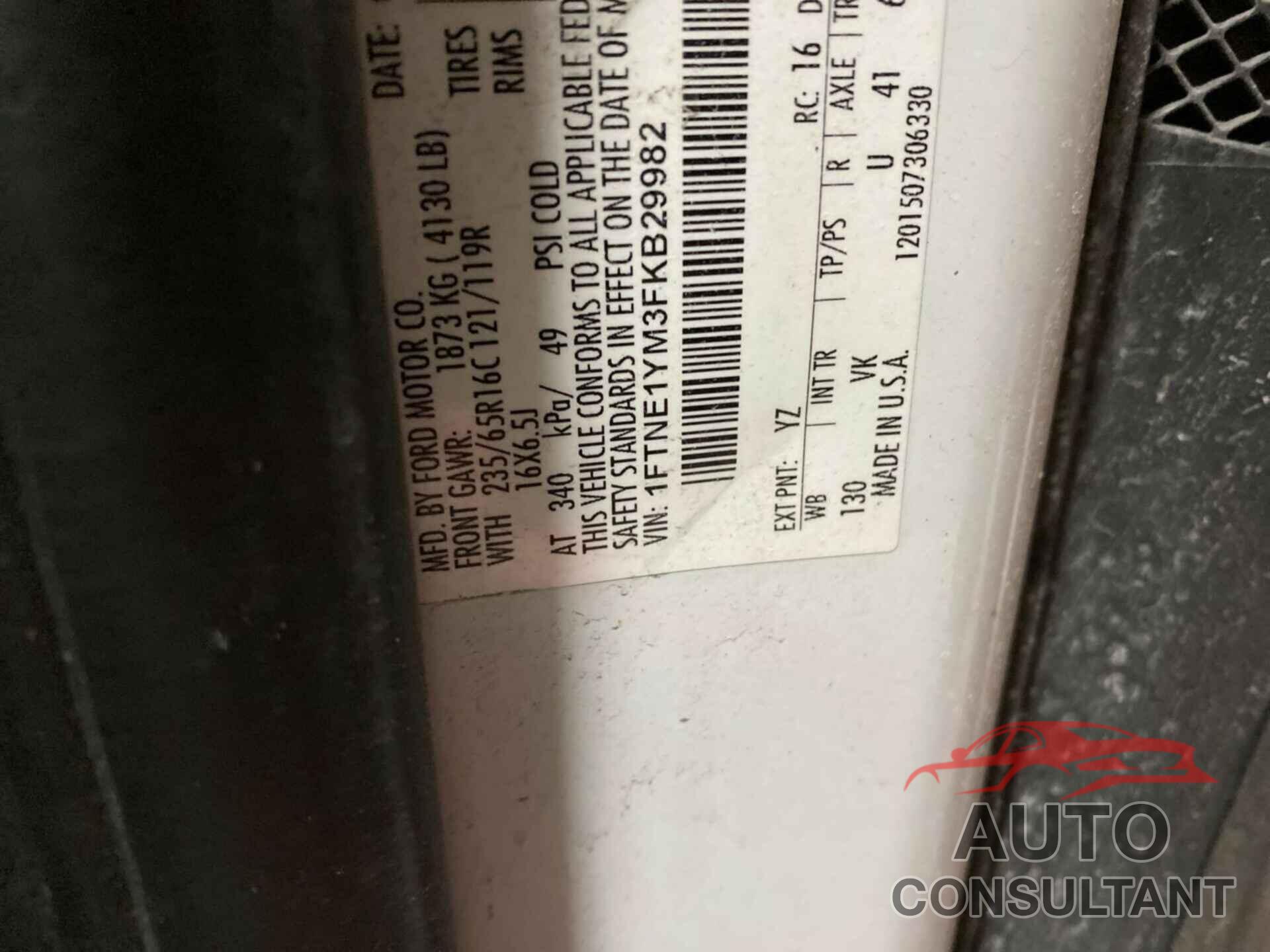 FORD TRANSIT-150 2015 - 1FTNE1YM3FKB29982