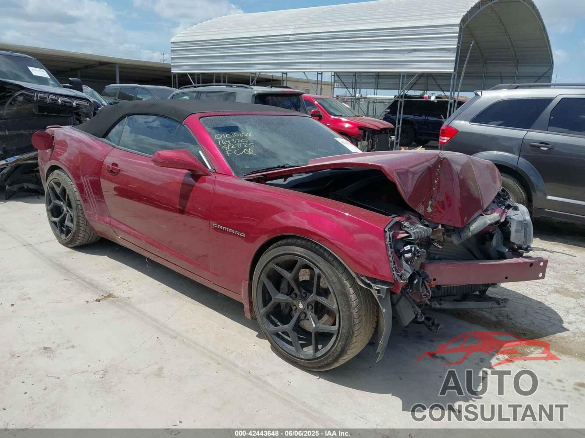 CHEVROLET CAMARO 2011 - 2G1FK3DJXB9164320