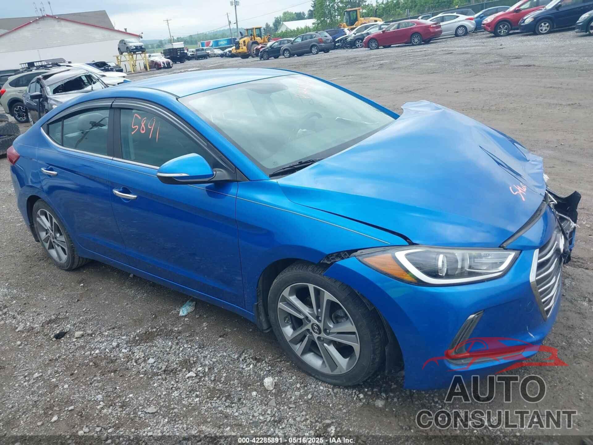 HYUNDAI ELANTRA 2017 - KMHD84LF9HU283418