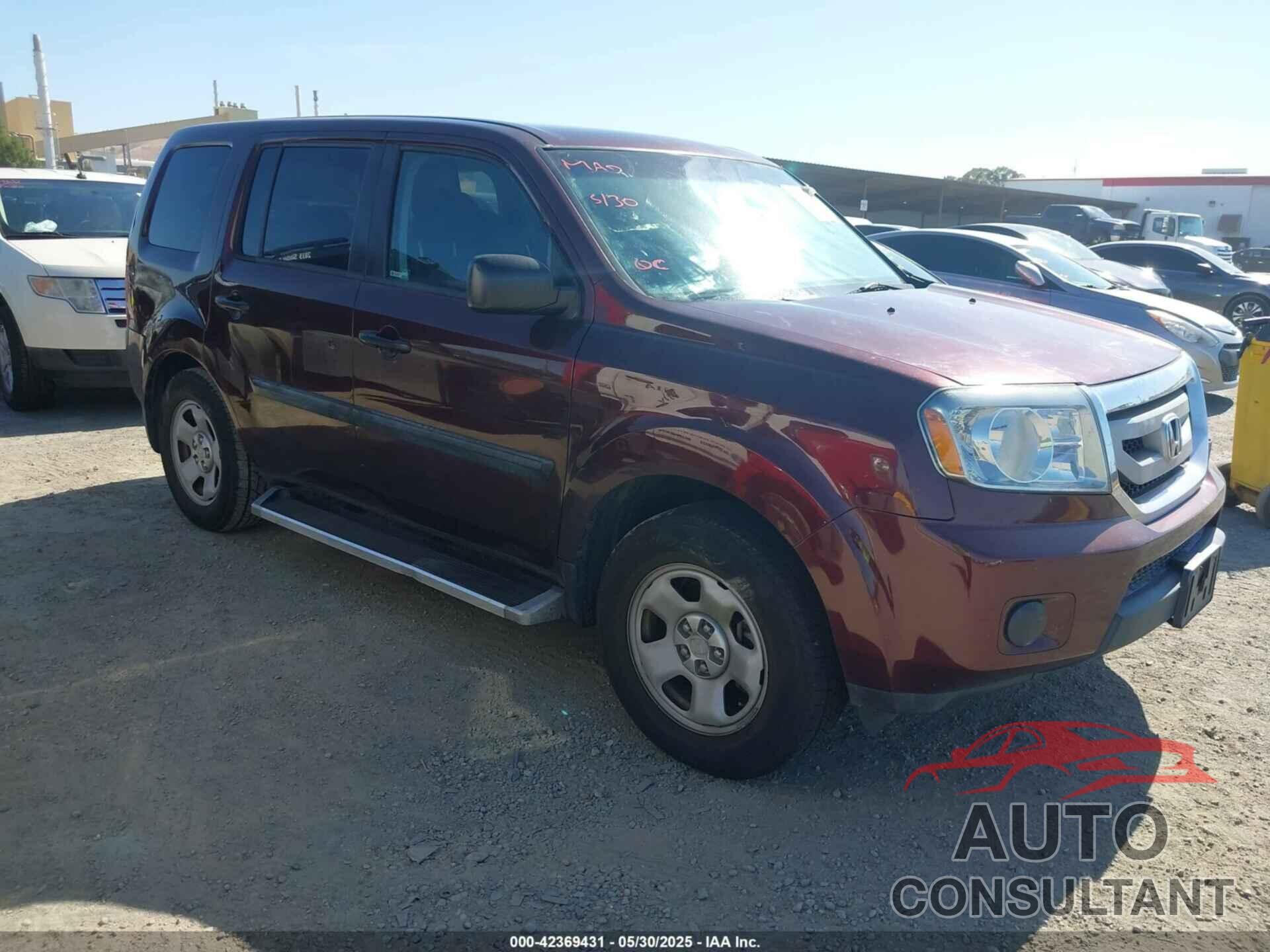 HONDA PILOT 2011 - 5FNYF3H2XBB052832