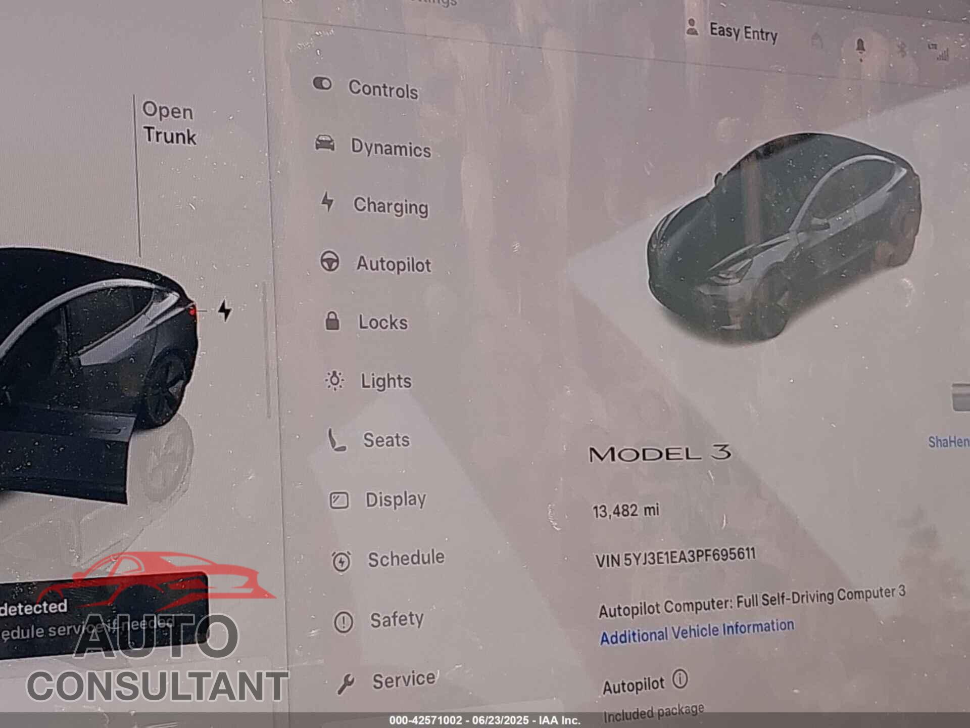 TESLA MODEL 3 2023 - 5YJ3E1EA3PF695611