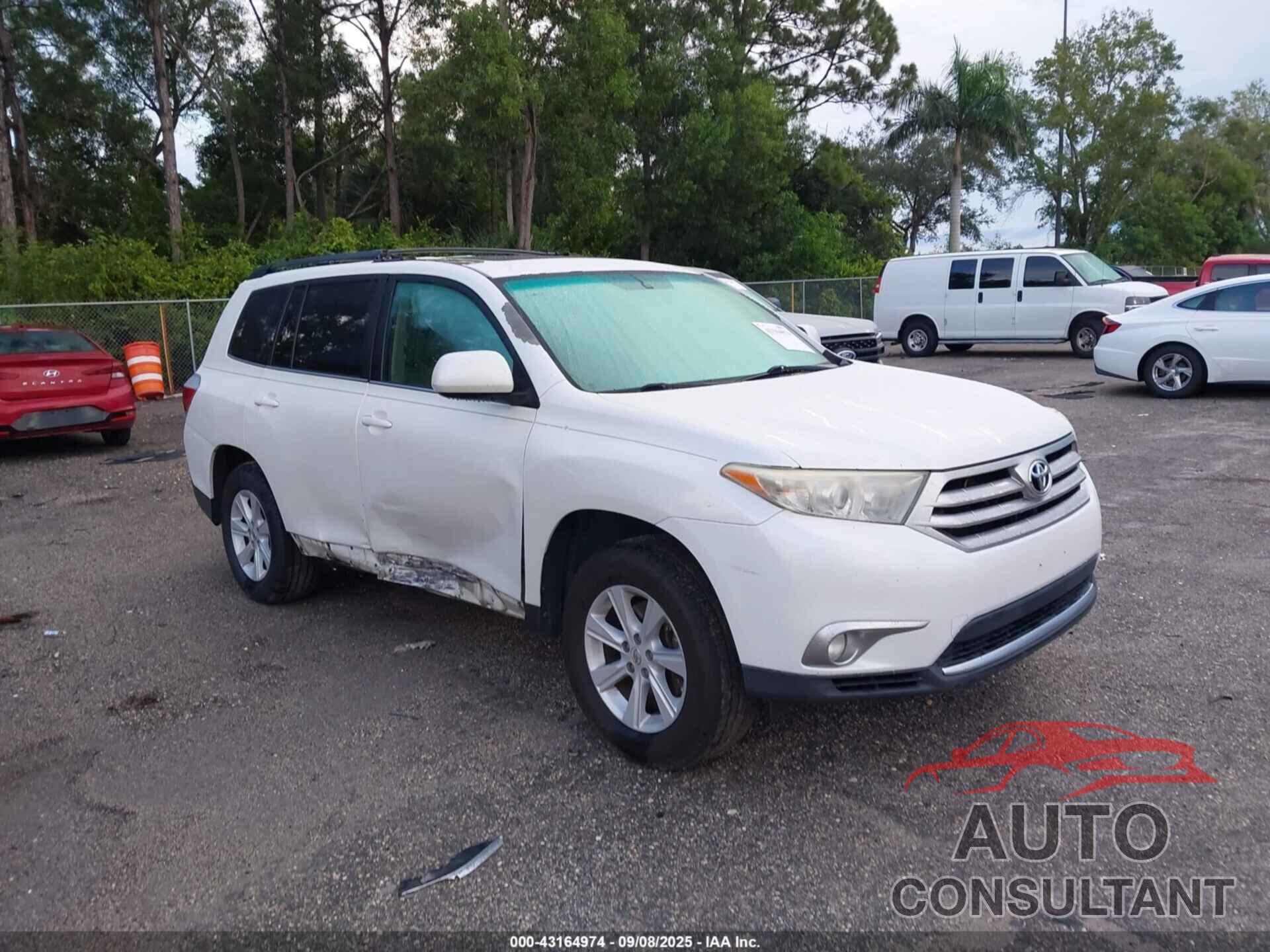 TOYOTA HIGHLANDER 2012 - 5TDZK3EH2CS080663
