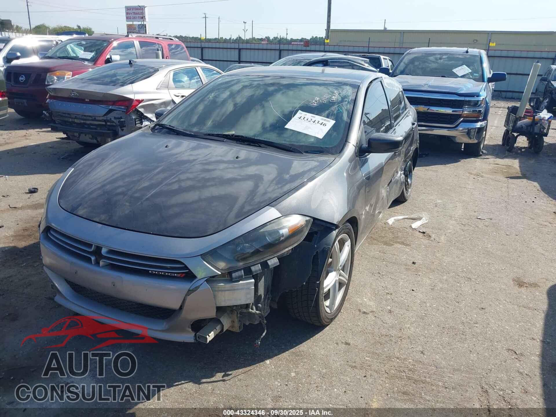 DODGE DART 2015 - 1C3CDFEB5FD213689