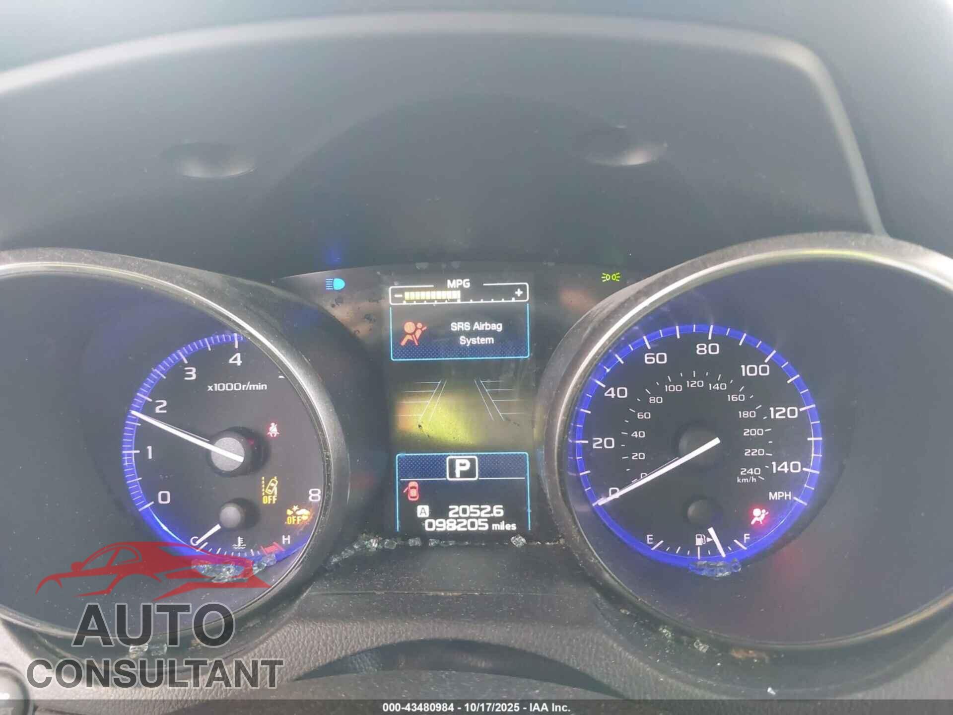 SUBARU OUTBACK 2017 - 4S4BSAFC5H3265268