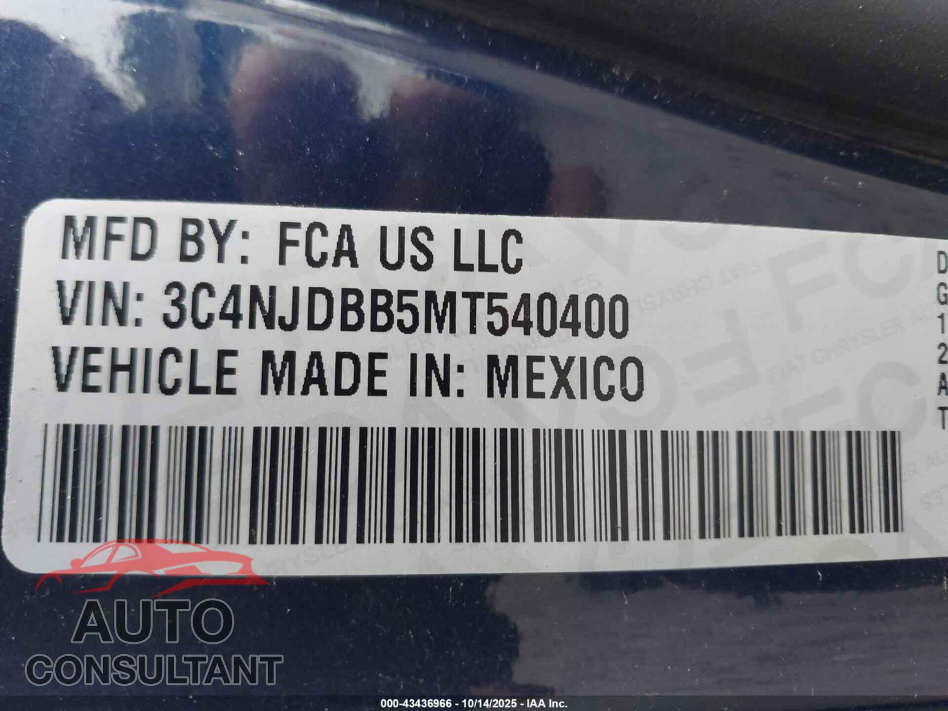JEEP COMPASS 2021 - 3C4NJDBB5MT540400