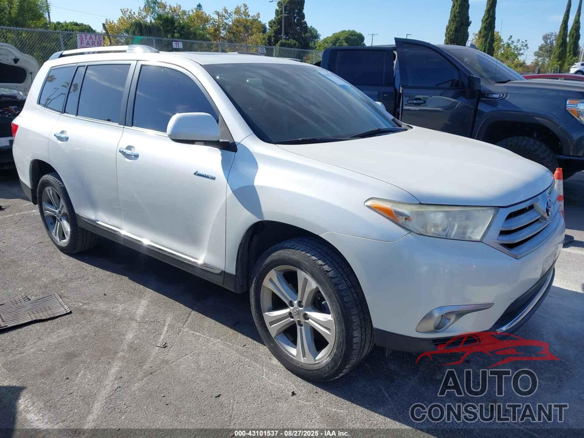 TOYOTA HIGHLANDER 2012 - 5TDDK3EH7CS124666
