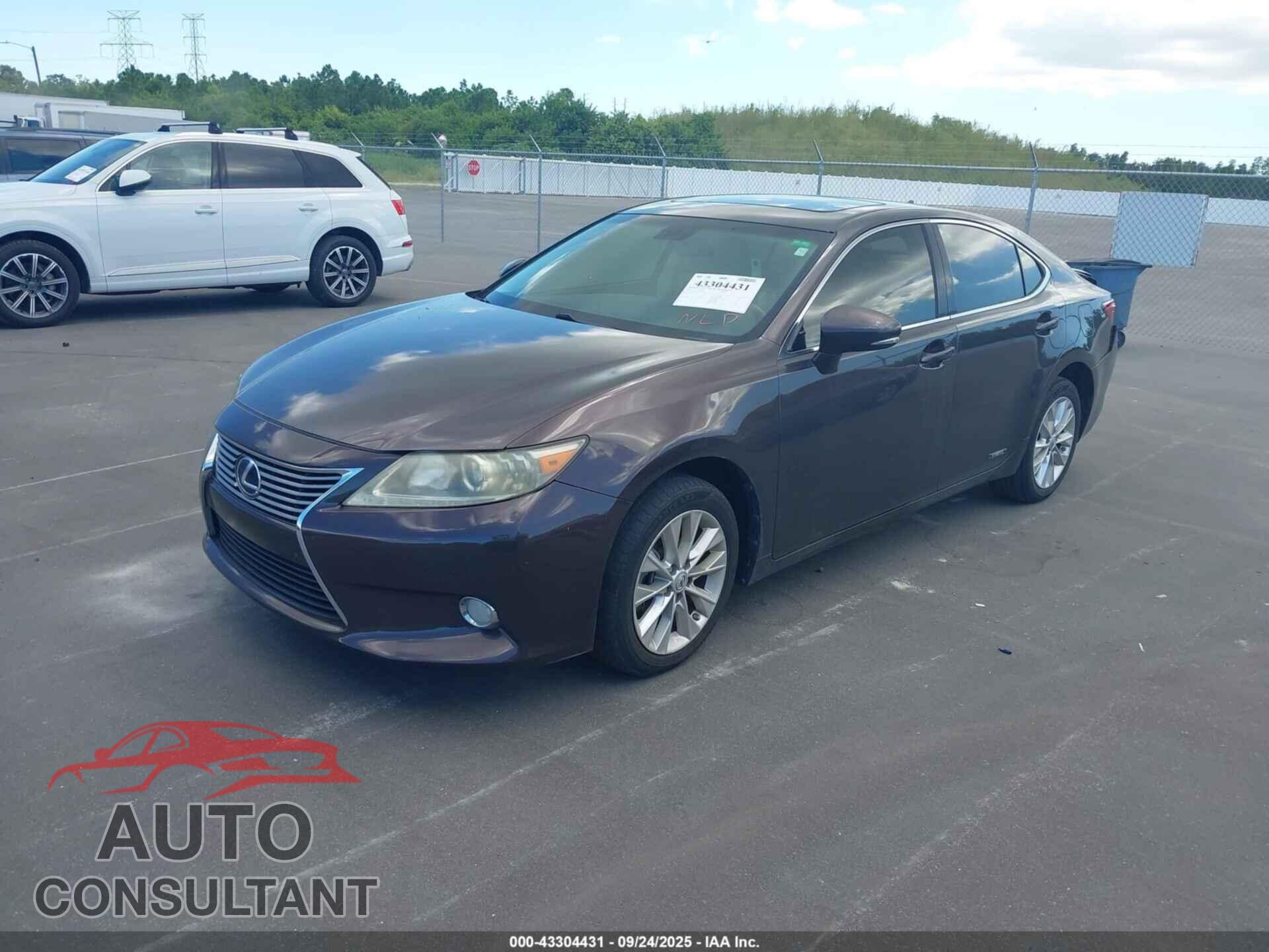 LEXUS ES 300H 2013 - JTHBW1GG7D2027432