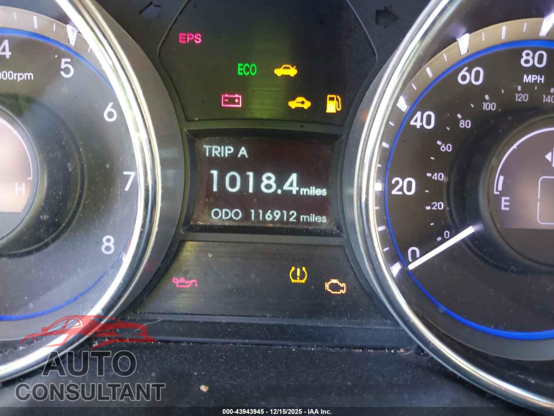 HYUNDAI SONATA 2013 - 5NPEC4AC0DH736474
