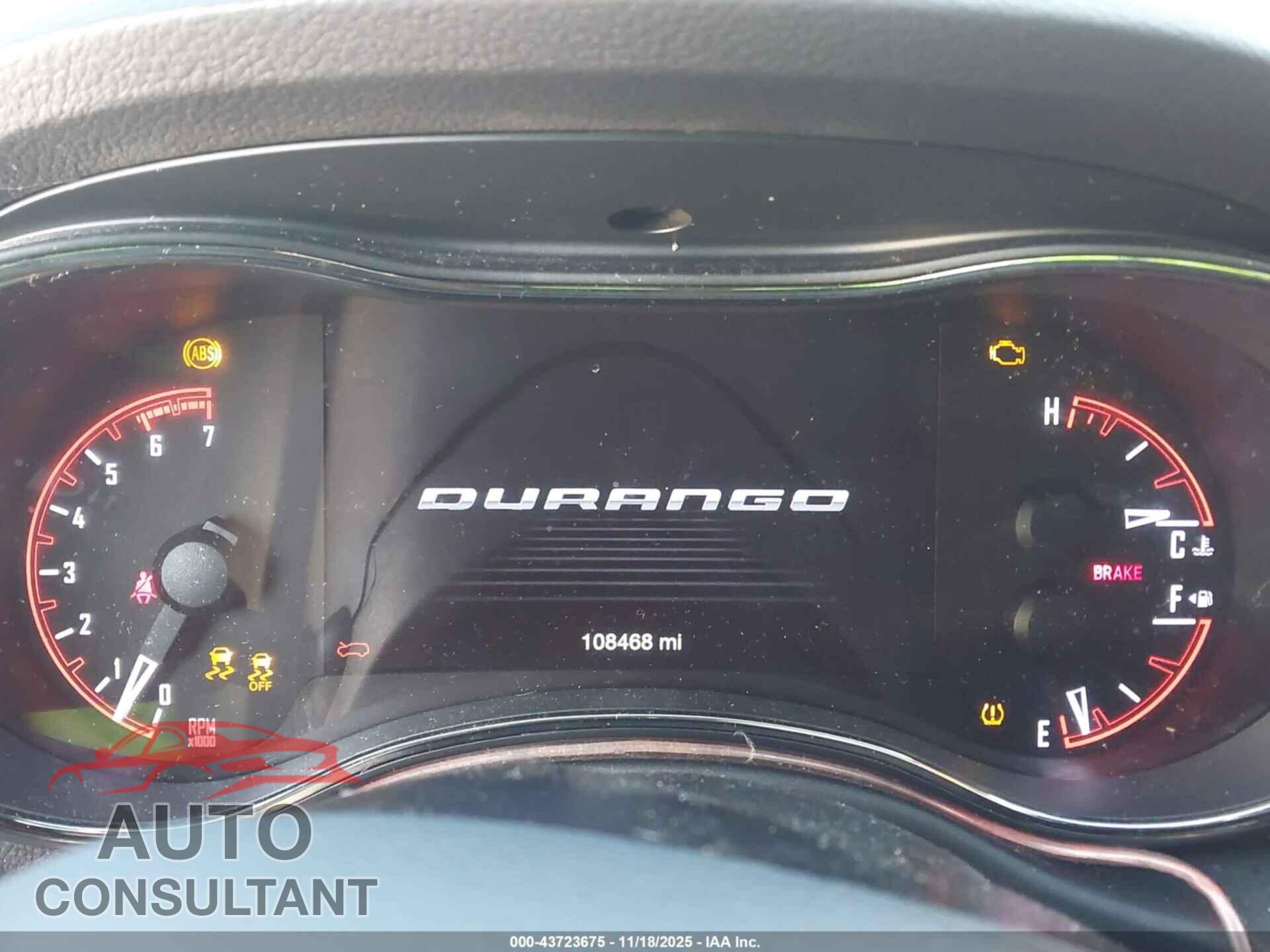 DODGE DURANGO 2018 - 1C4SDJCTXJC496773