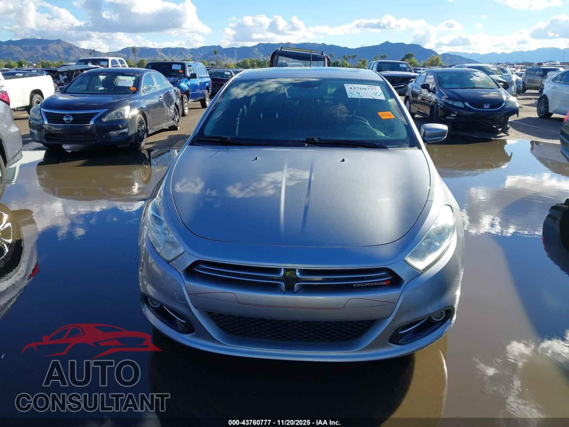 DODGE DART 2015 - 1C3CDFCB0FD166509