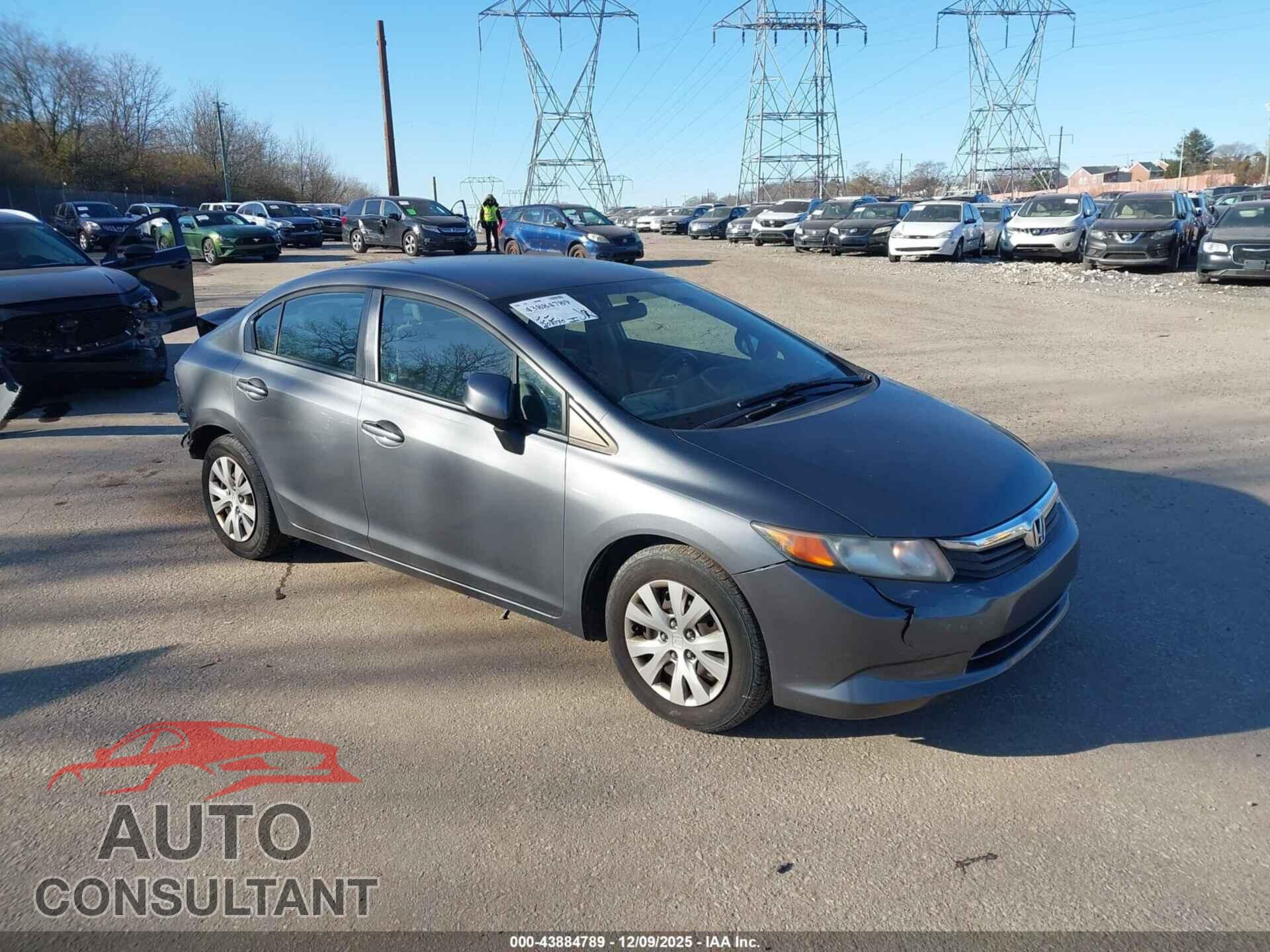 HONDA CIVIC 2012 - 19XFB2F53CE372463