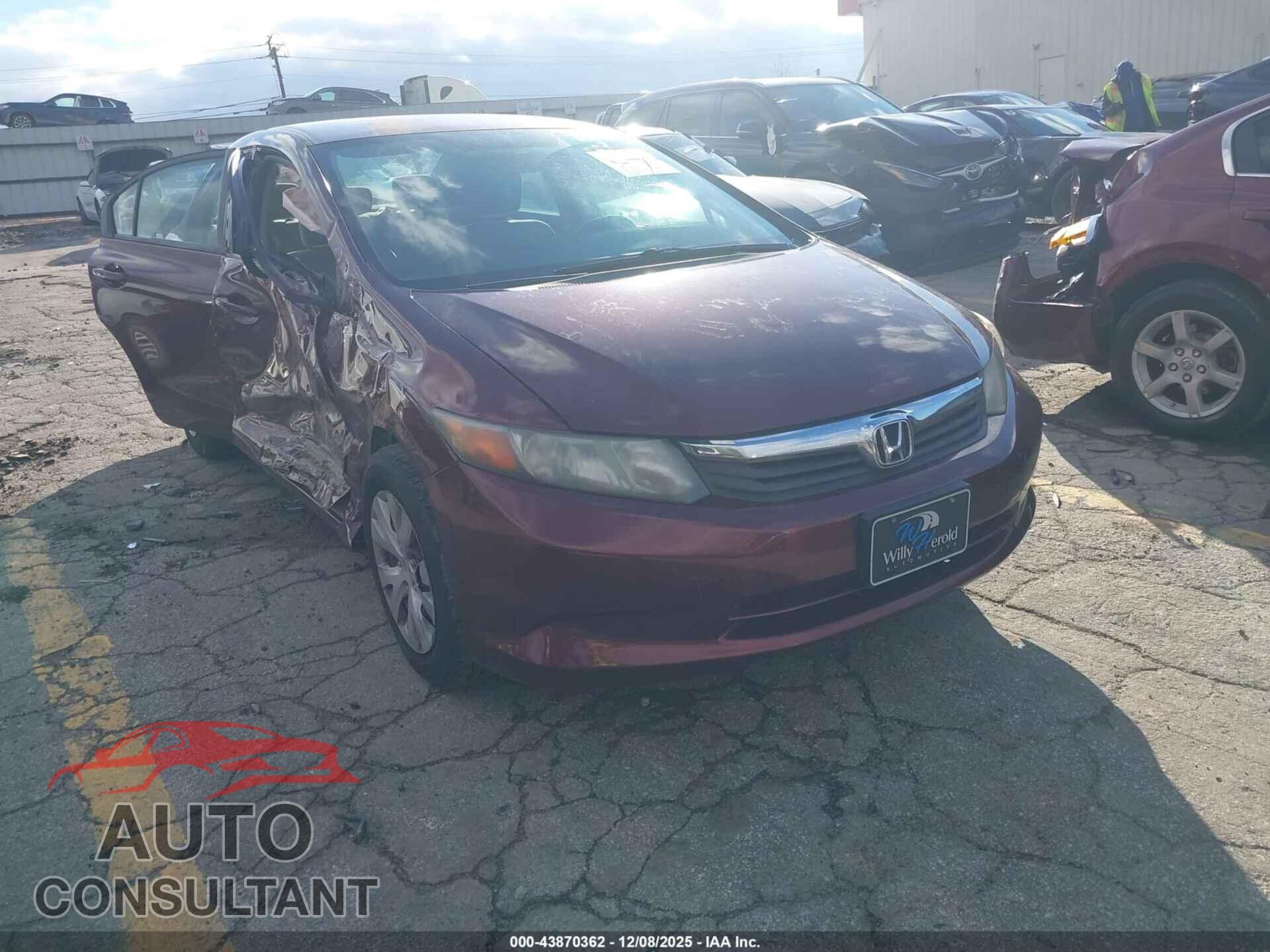HONDA CIVIC 2012 - 2HGFB2F50CH572464