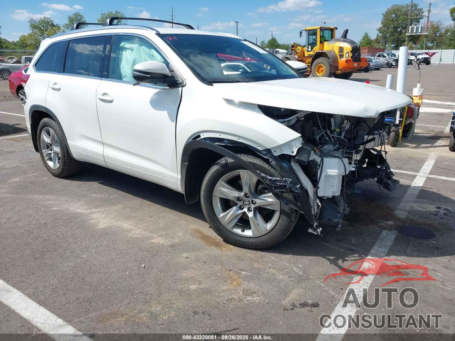 TOYOTA HIGHLANDER 2019 - 5TDDZRFH6KS744128