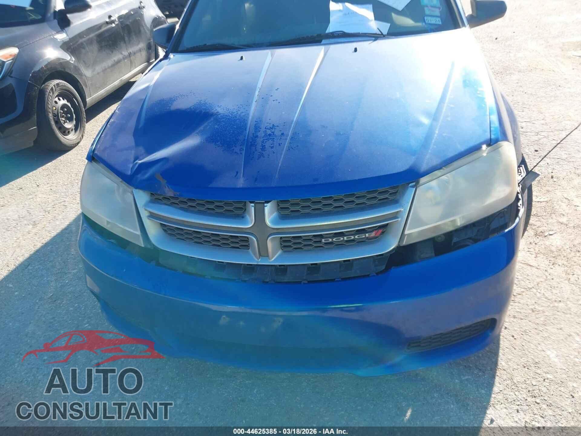 DODGE AVENGER 2012 - 1C3CDZAG9CN255761