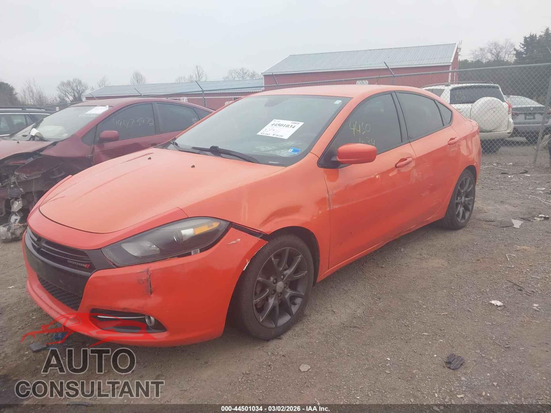 DODGE DART 2015 - 1C3CDFBB5FD352600