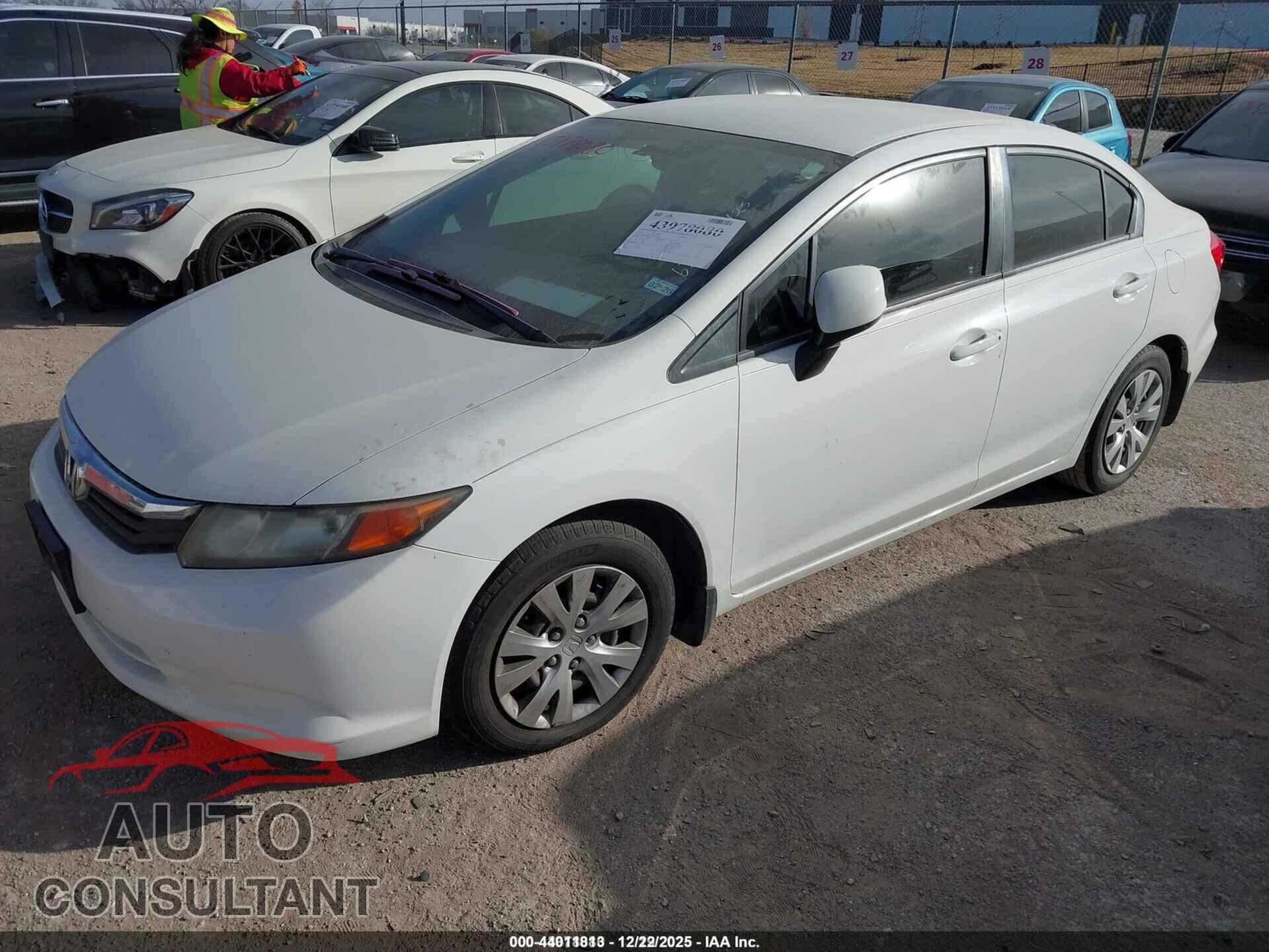 HONDA CIVIC 2012 - 2HGFB2F54CH589364