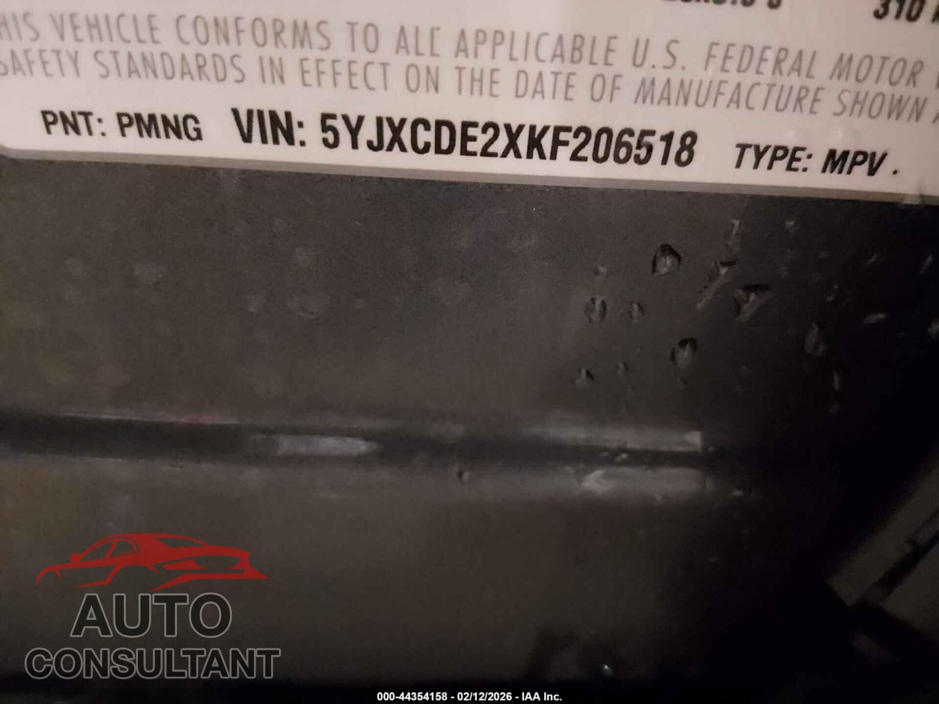 TESLA MODEL X 2019 - 5YJXCDE2XKF206518