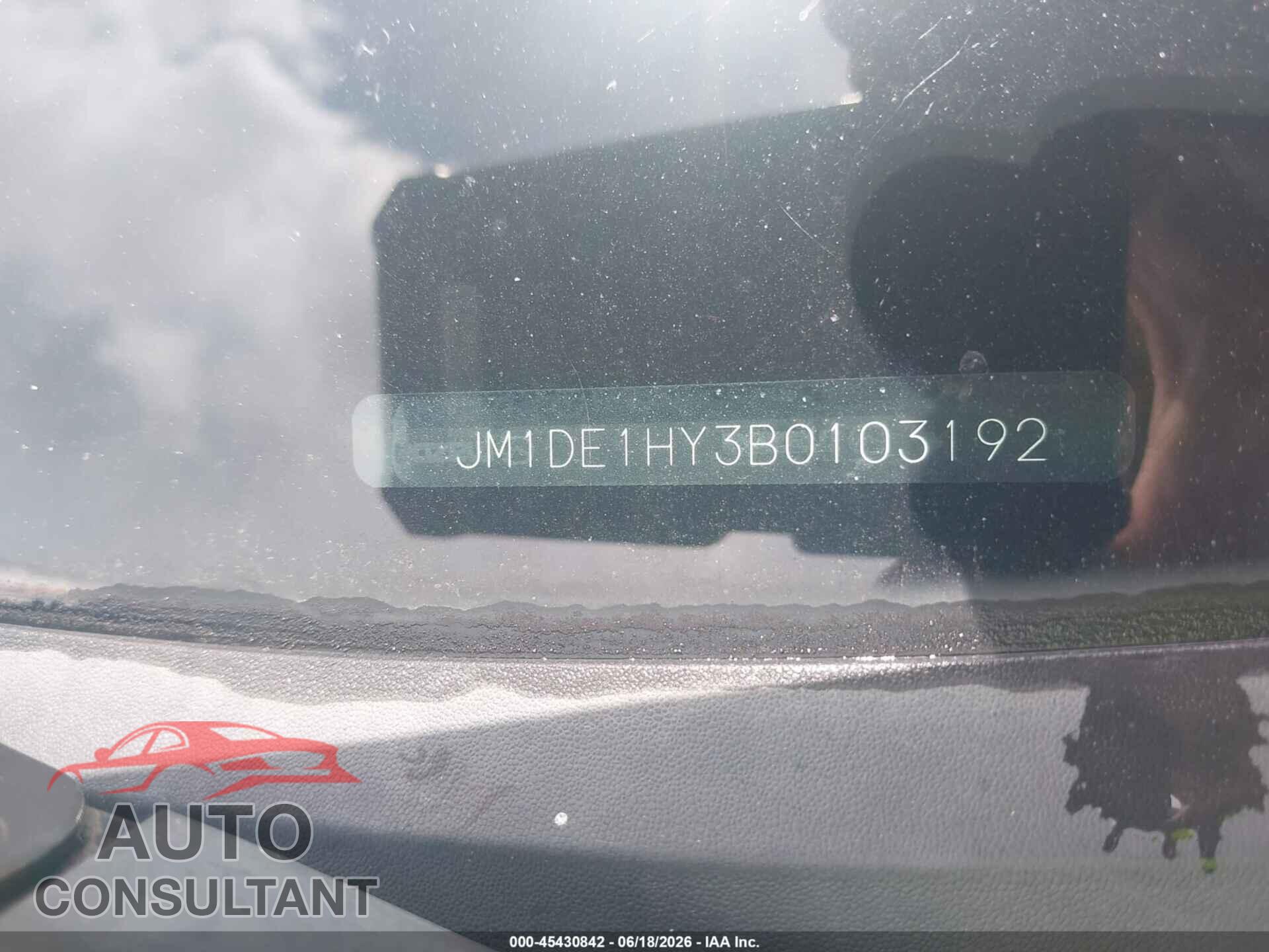 MAZDA MAZDA2 2011 - JM1DE1HY3B0103192