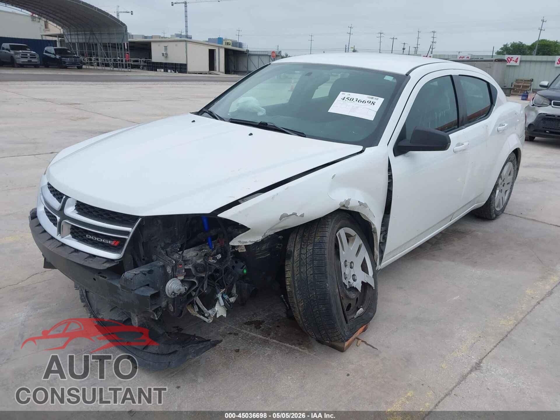 DODGE AVENGER 2013 - 1C3CDZAB2DN752110