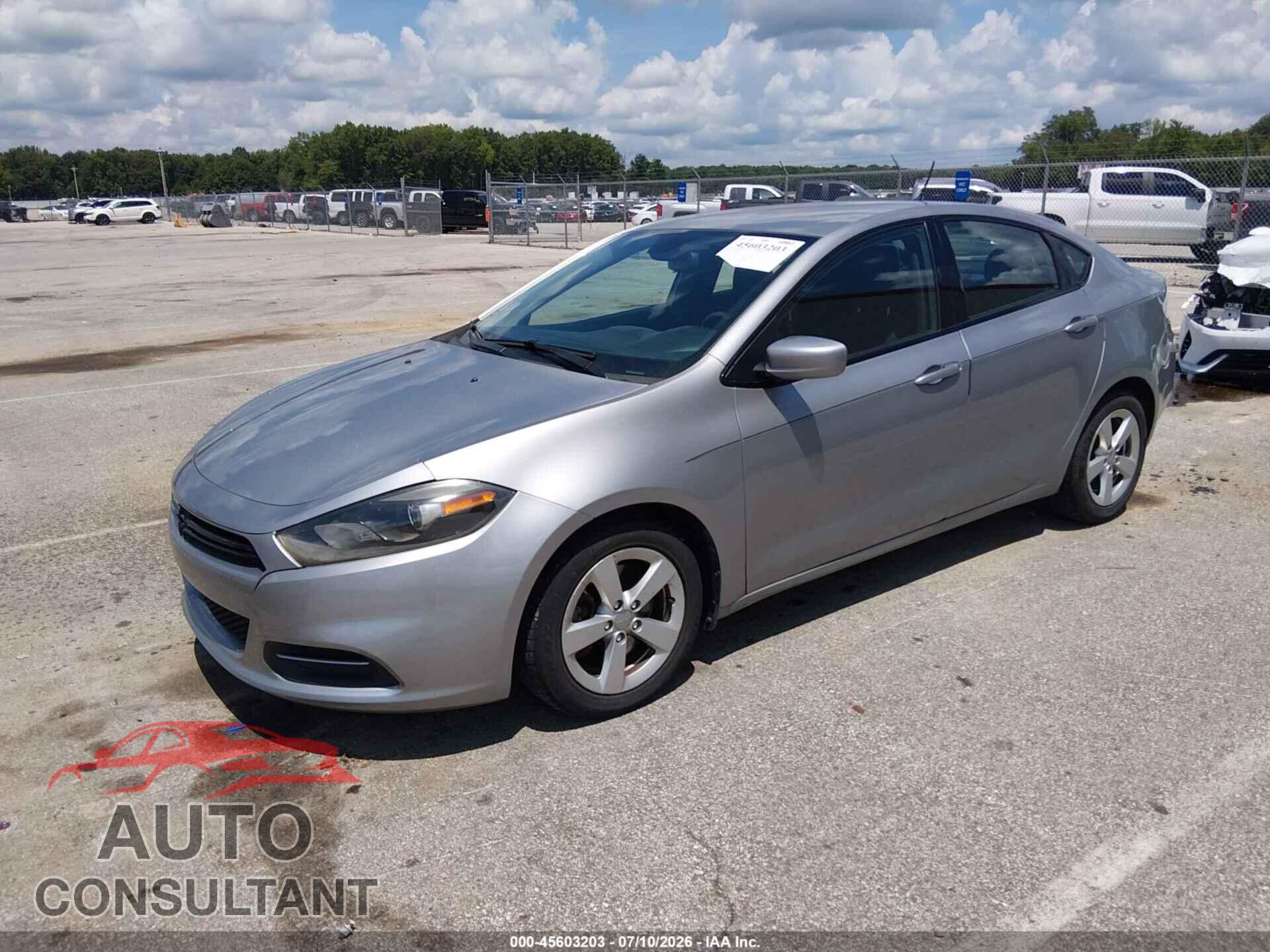 DODGE DART 2015 - 1C3CDFBB3FD186786