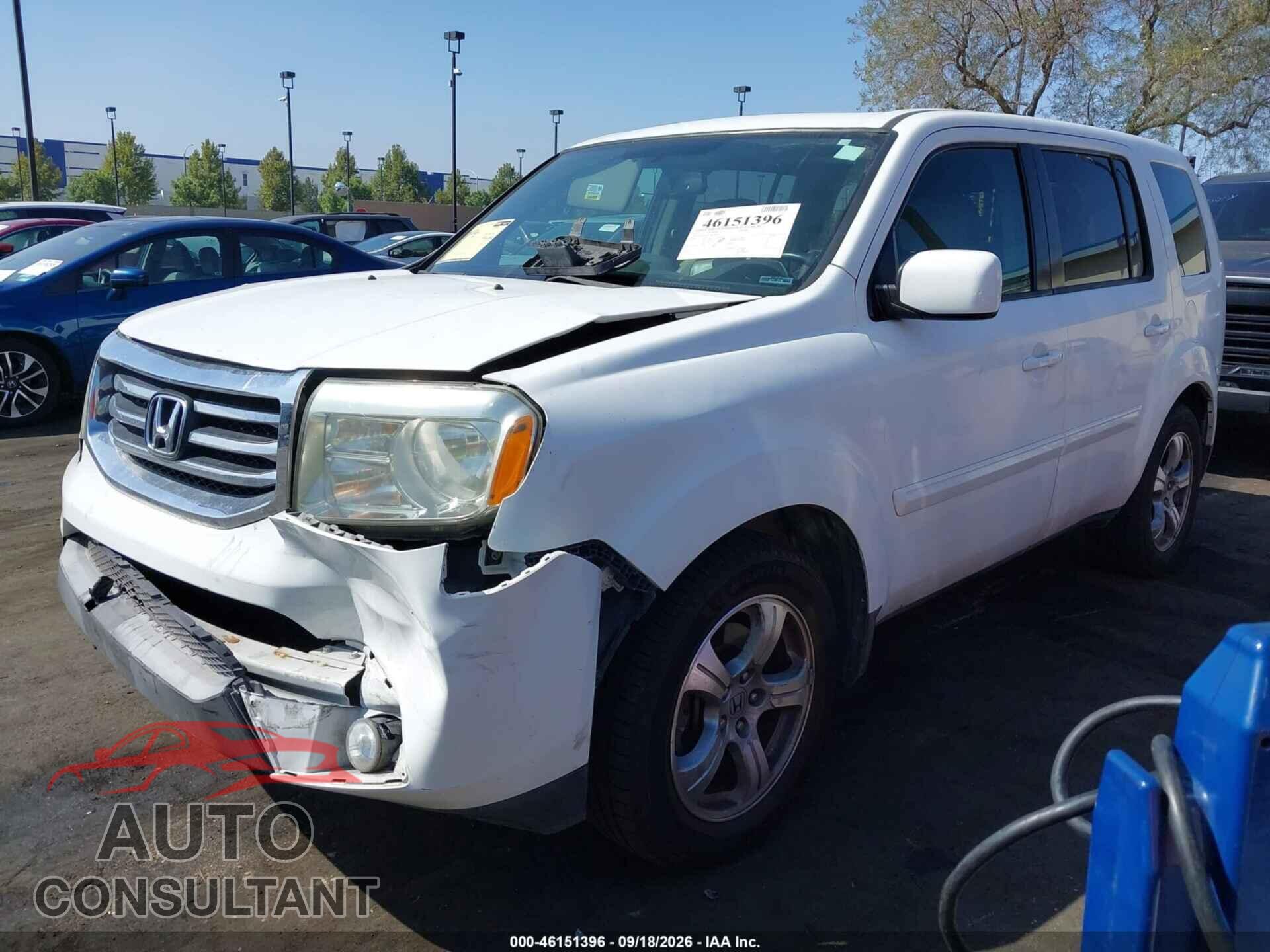 HONDA PILOT 2013 - 5FNYF4H67DB036888