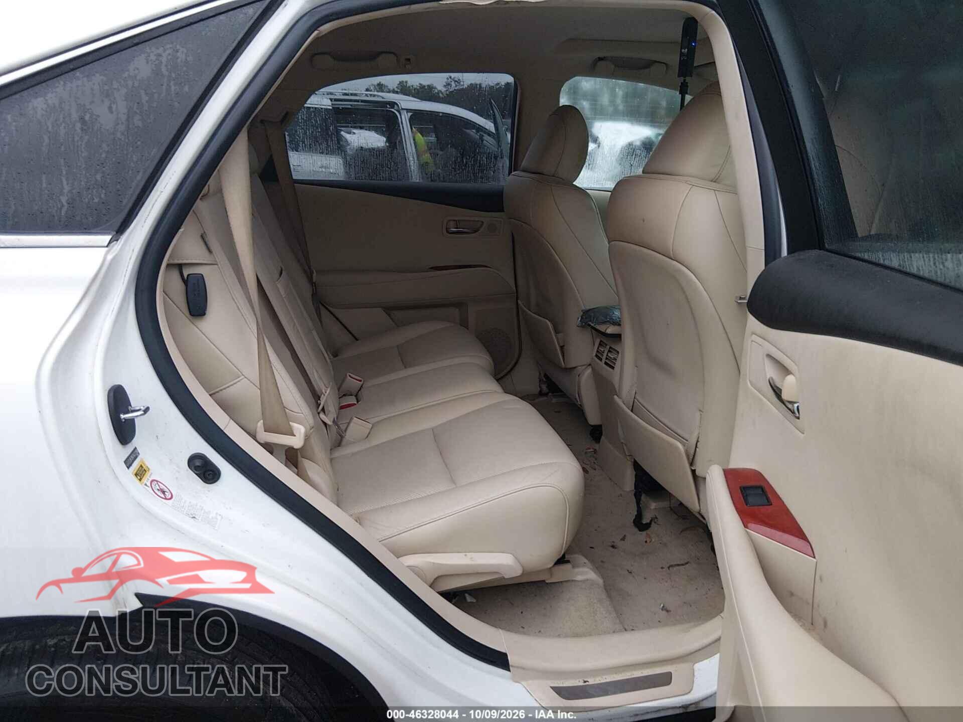 LEXUS RX 350 2010 - 2T2ZK1BA7AC032900