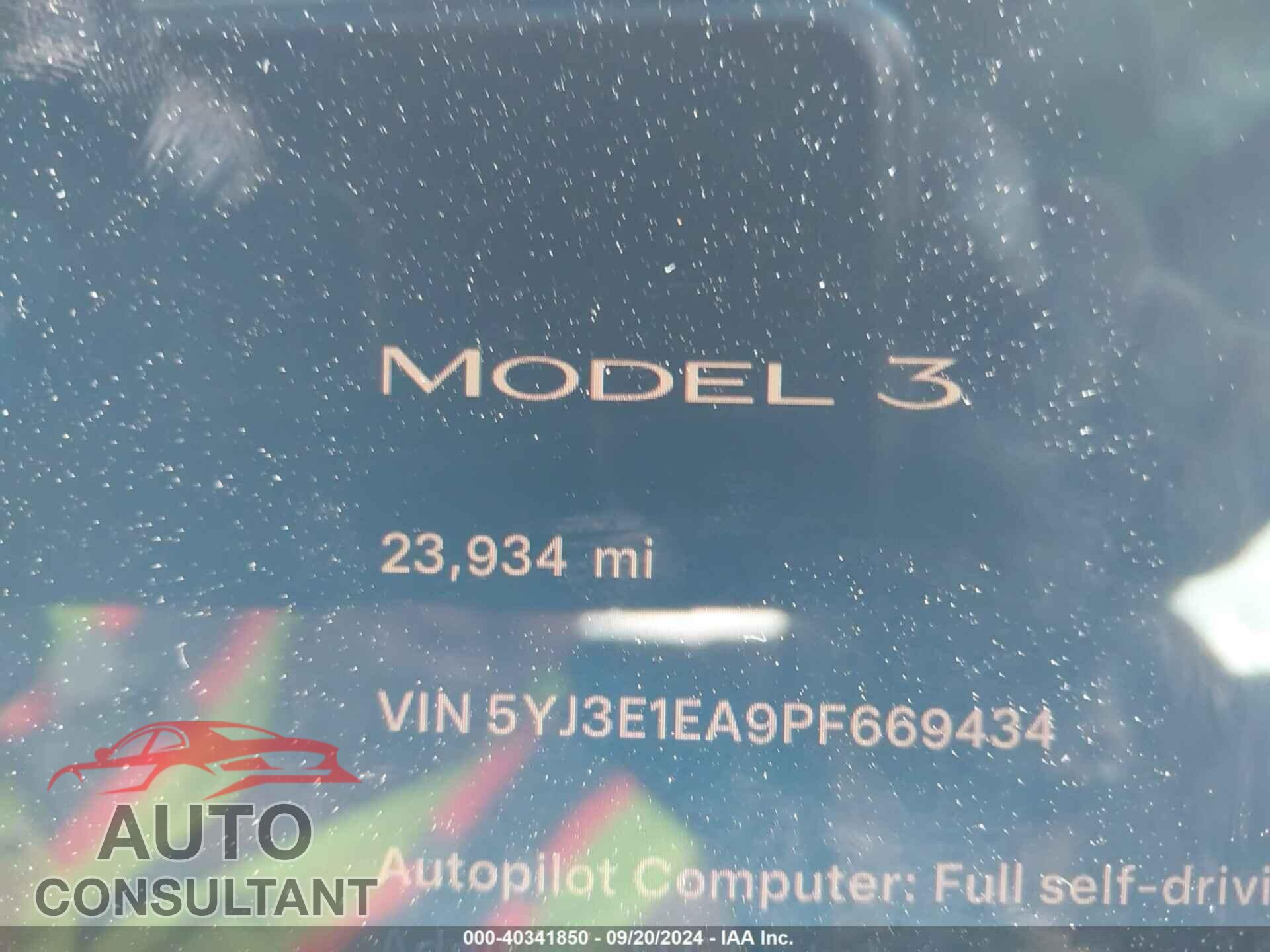 TESLA MODEL 3 2023 - 5YJ3E1EA9PF669434