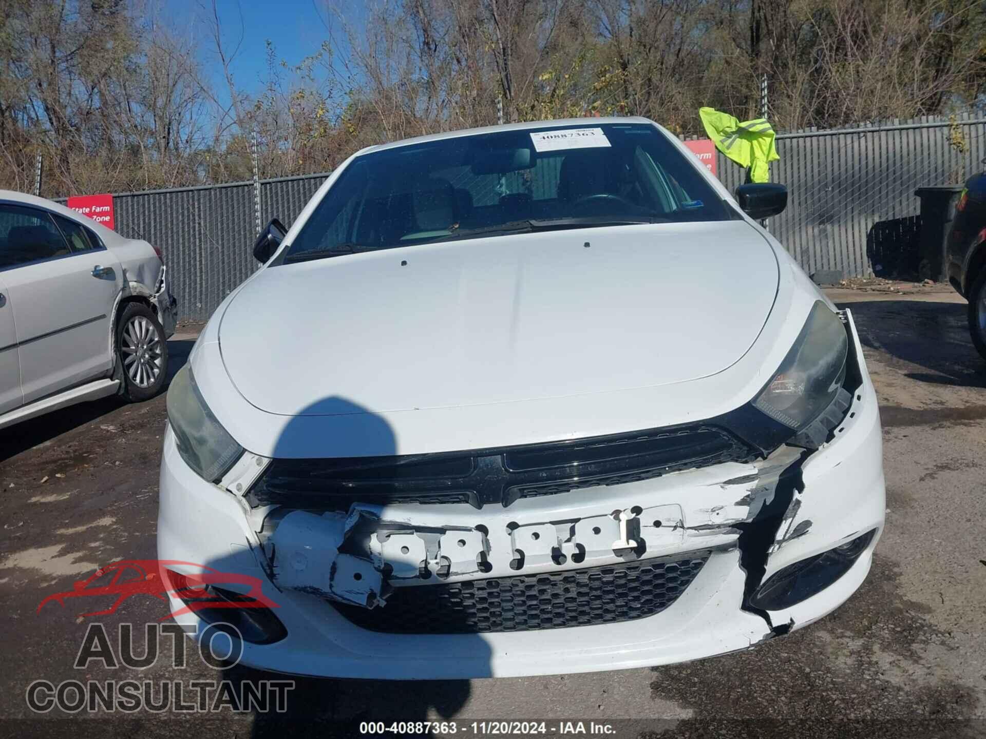 DODGE DART 2015 - 1C3CDFBB2FD344650
