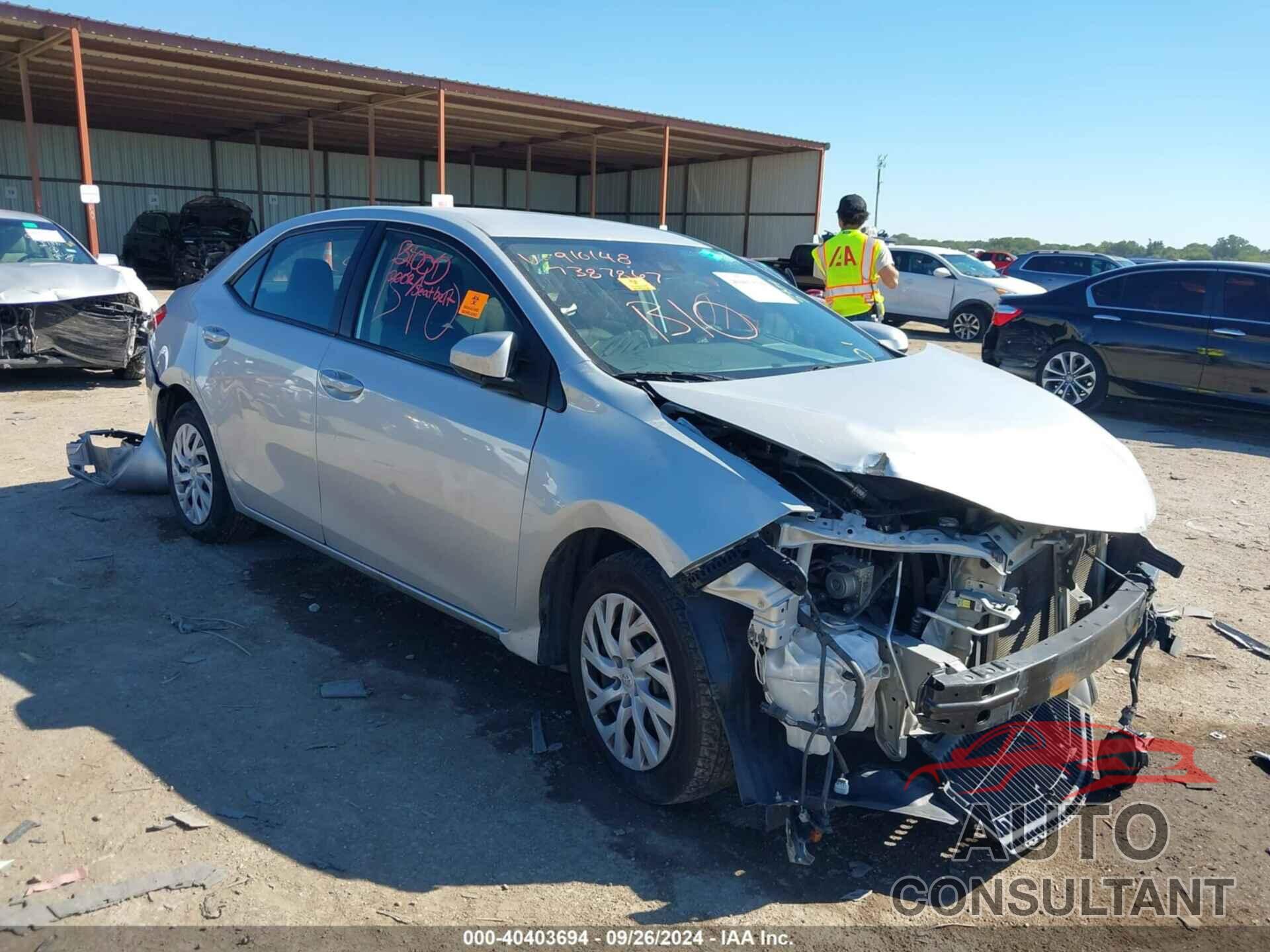 TOYOTA COROLLA 2019 - 5YFBURHE8KP910148