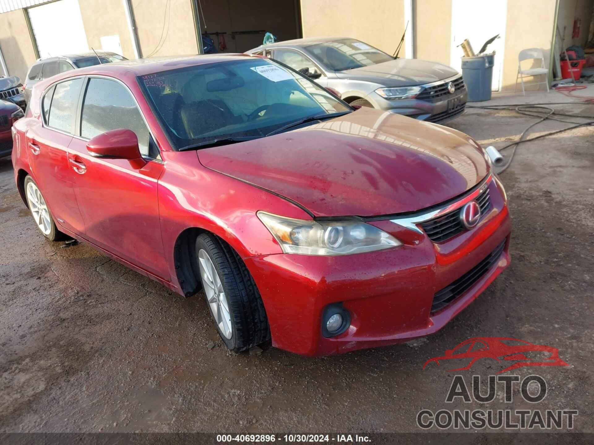 LEXUS CT 200H 2012 - JTHKD5BH1C2060485