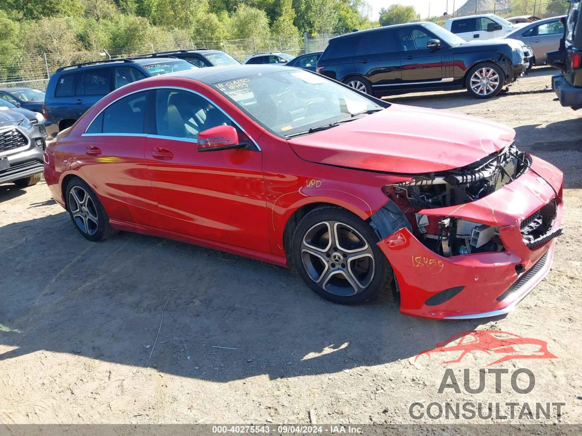 MERCEDES-BENZ CLA 250 2018 - WDDSJ4GB9JN555138