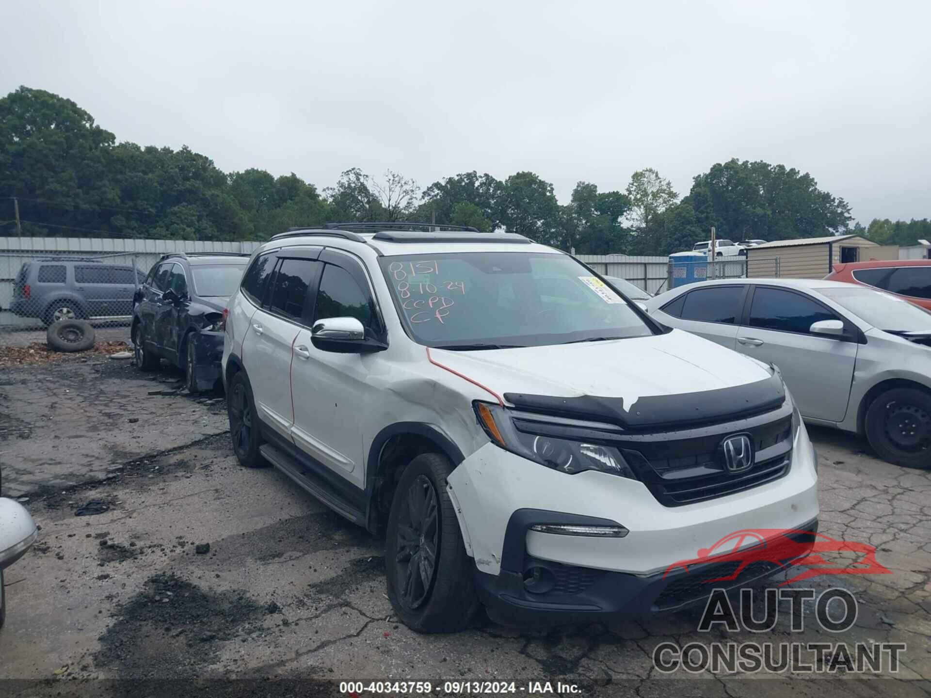 HONDA PILOT 2021 - 5FNYF5H2XMB008151